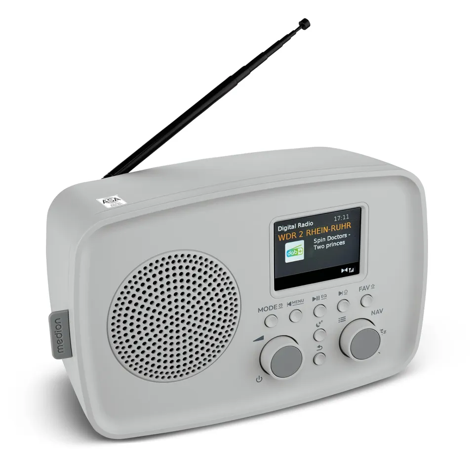 MEDION DRE-1 MD89288 radio DAB+ Bluetooth FM grigia 5W