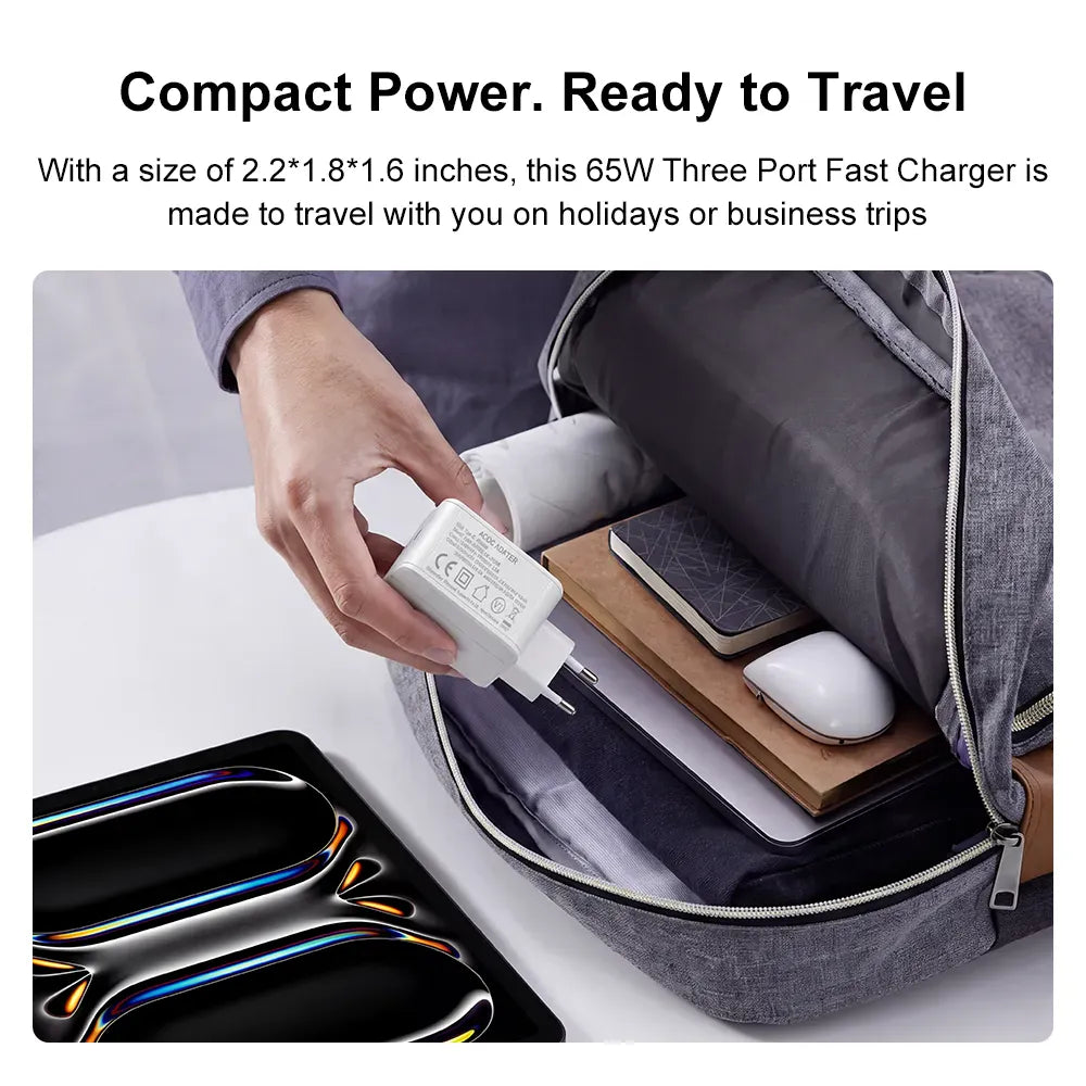 Ninkear 65W caricabatterie USB-C laptop smartphone spina EU