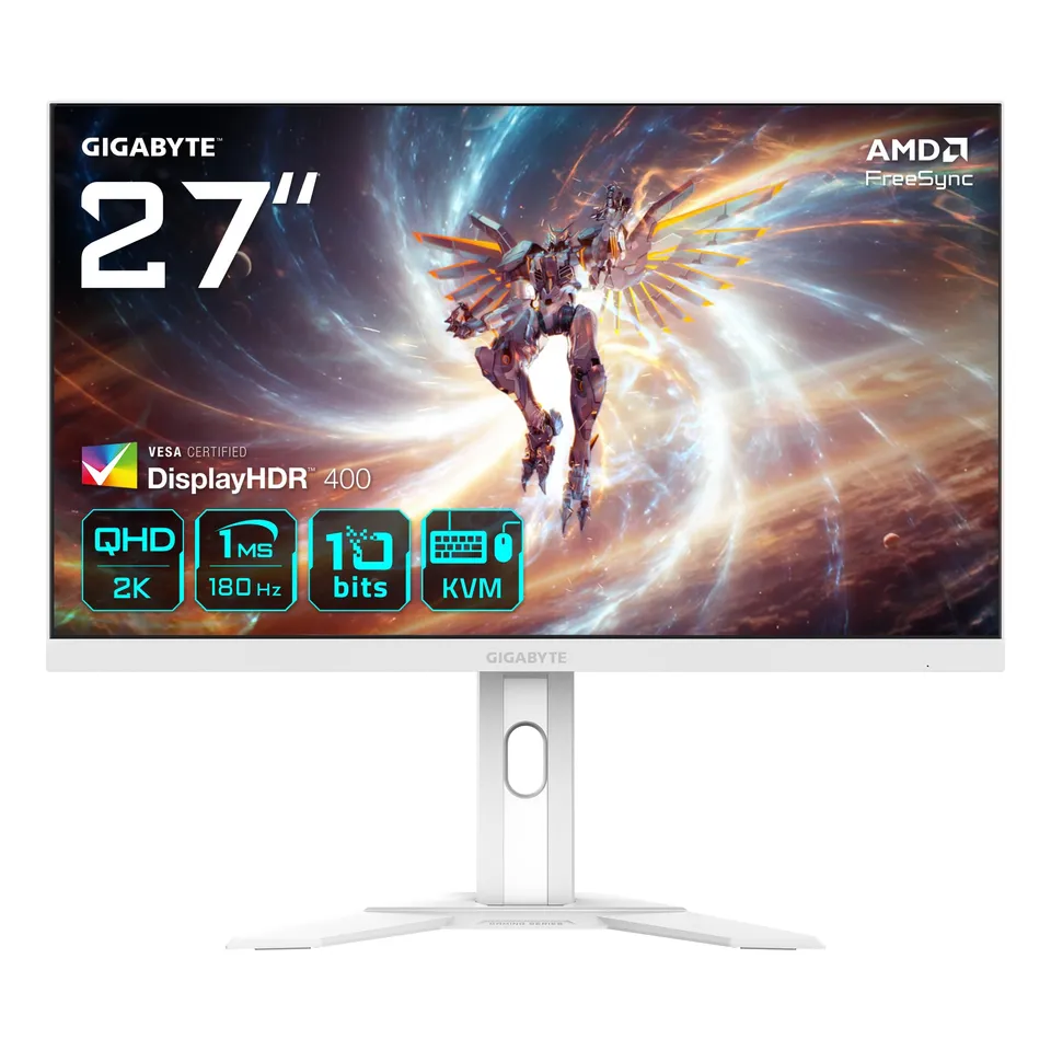 Gigabyte M27QA ICE monitor gaming 27" QHD 180Hz 1ms bianco
