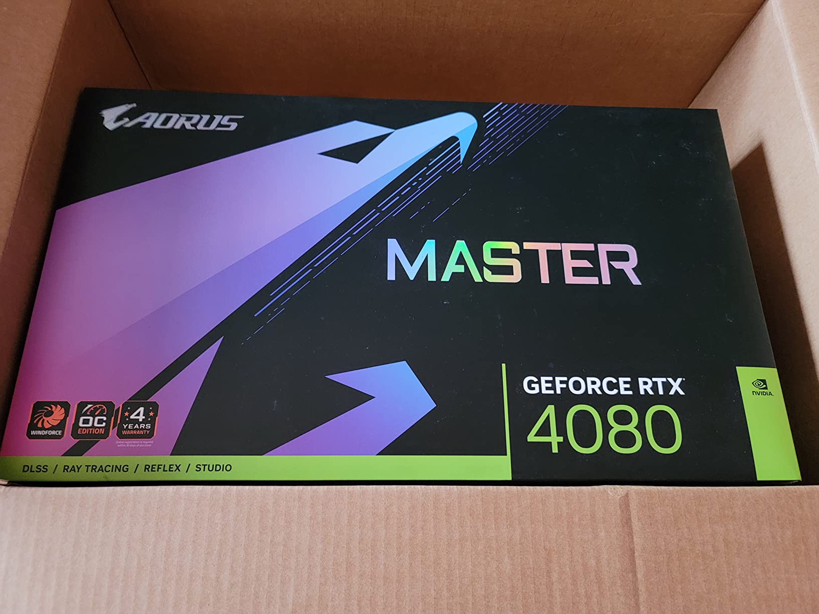 GIGABYTE AORUS GeForce RTX 4080 Master 16G scheda video 16 GB GDDR6X