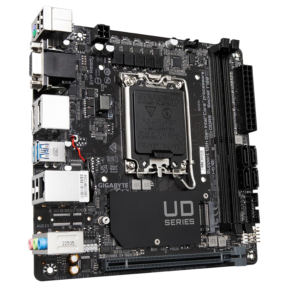GIGABYTE H610I scheda madre DDR5 LGA1700 PCIe M.2