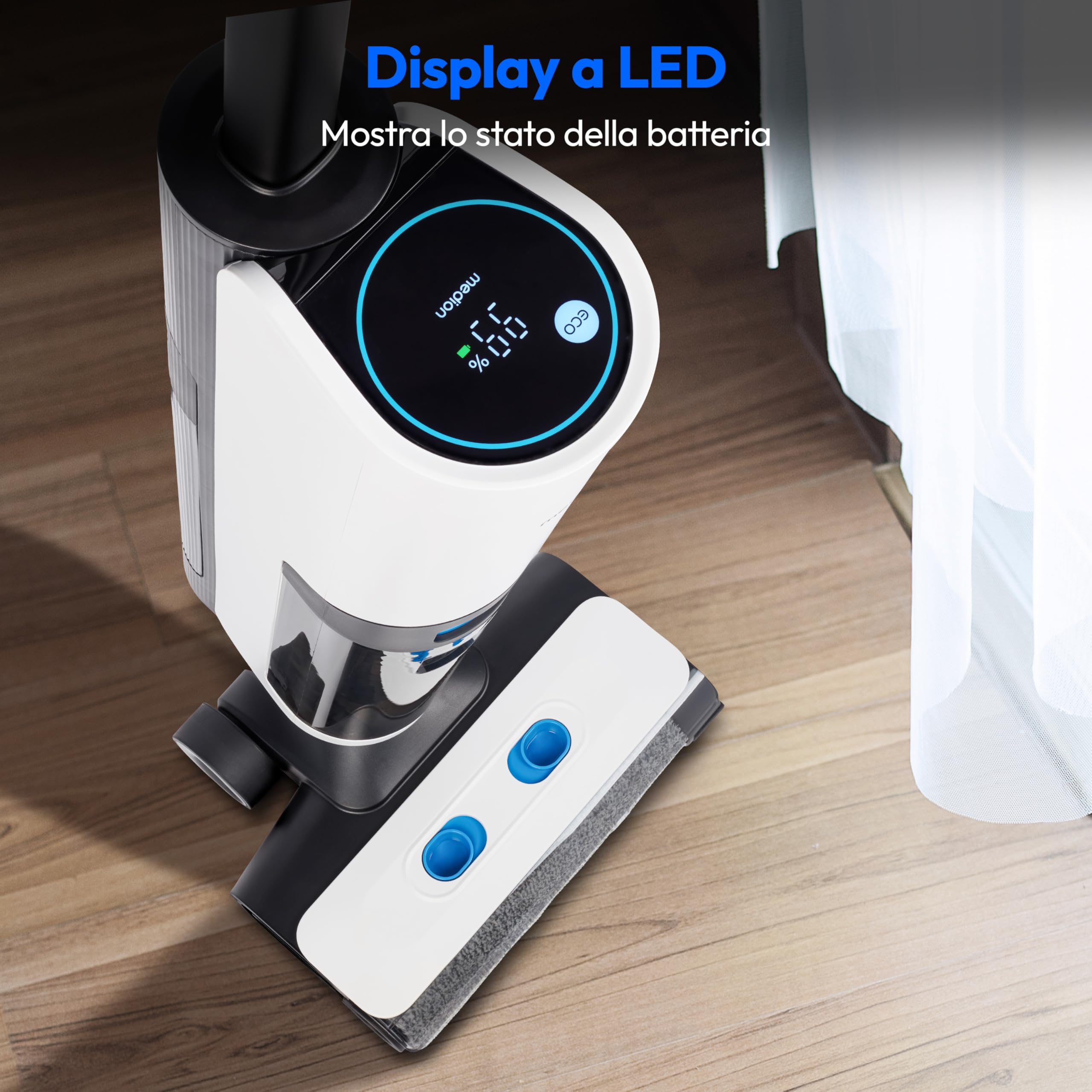 MEDION LIFE H30 MD11935 lavapavimenti senza fili 2in1 autopulente