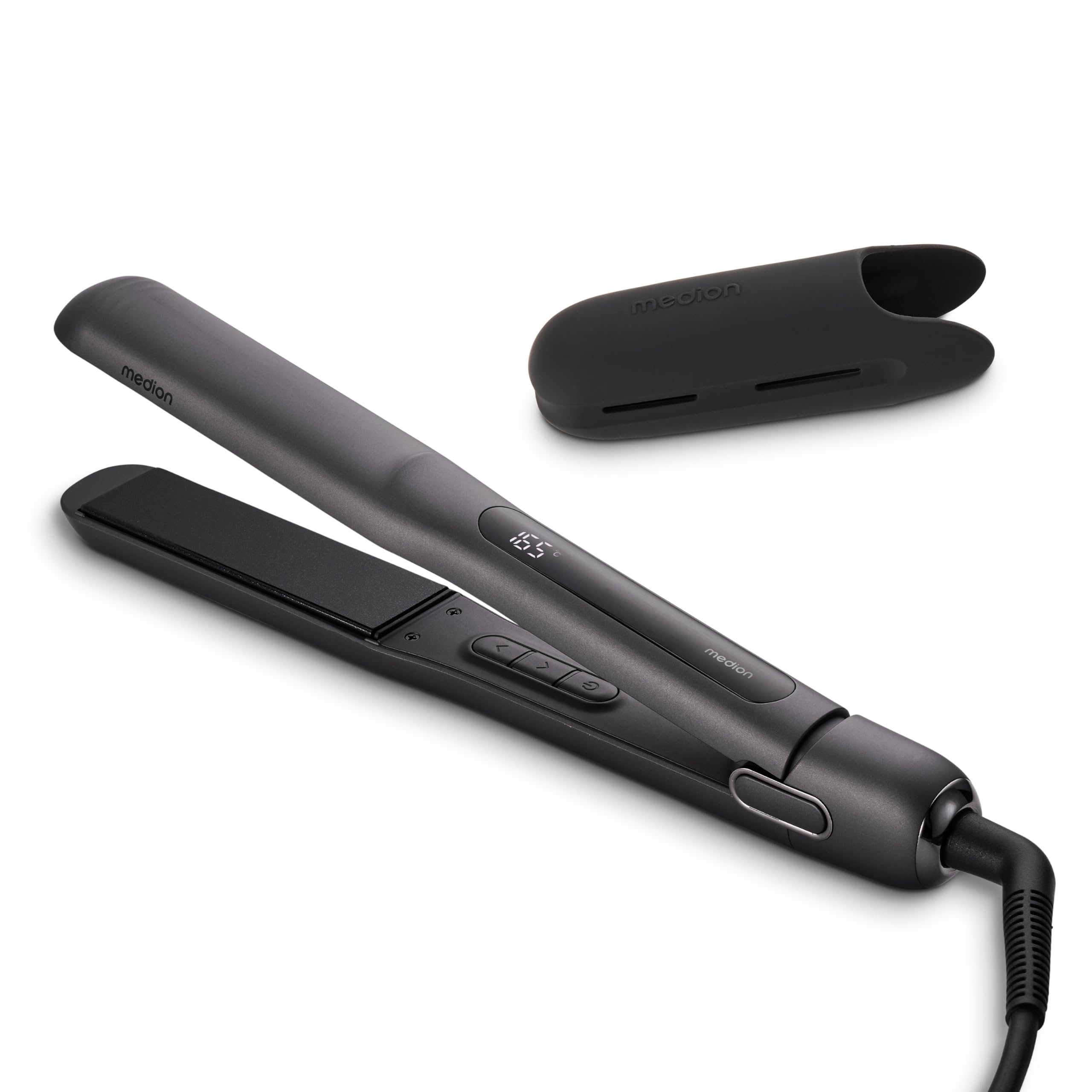 Medion HS1 MD19925 piastra per capelli ceramica grigio display