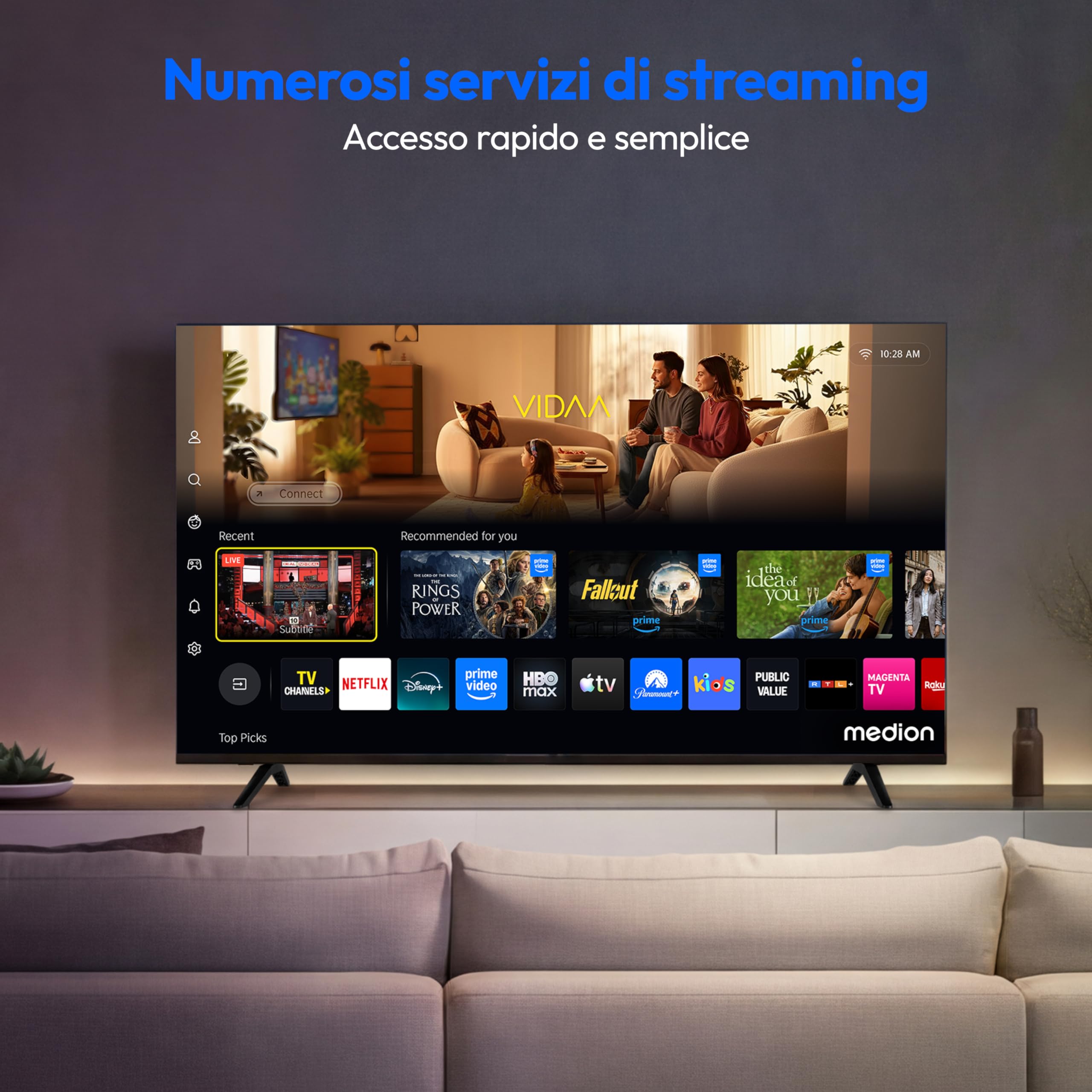 MEDION MD855201 Smart TV 55" Ultra HD HDR10 Bluetooth PVR