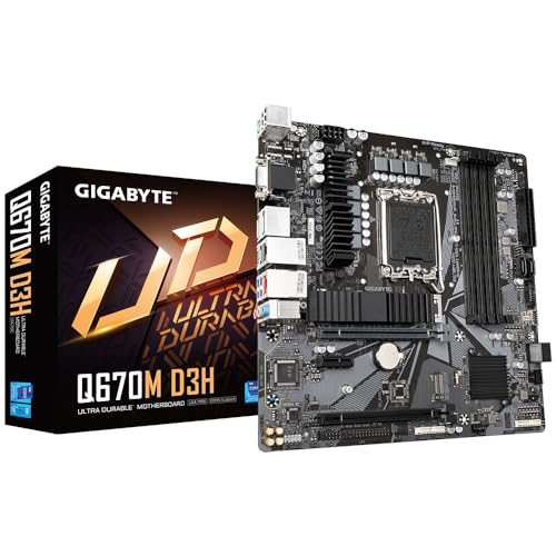 GIGABYTE Q670M D3H Scheda Madre DDR5 LGA1700