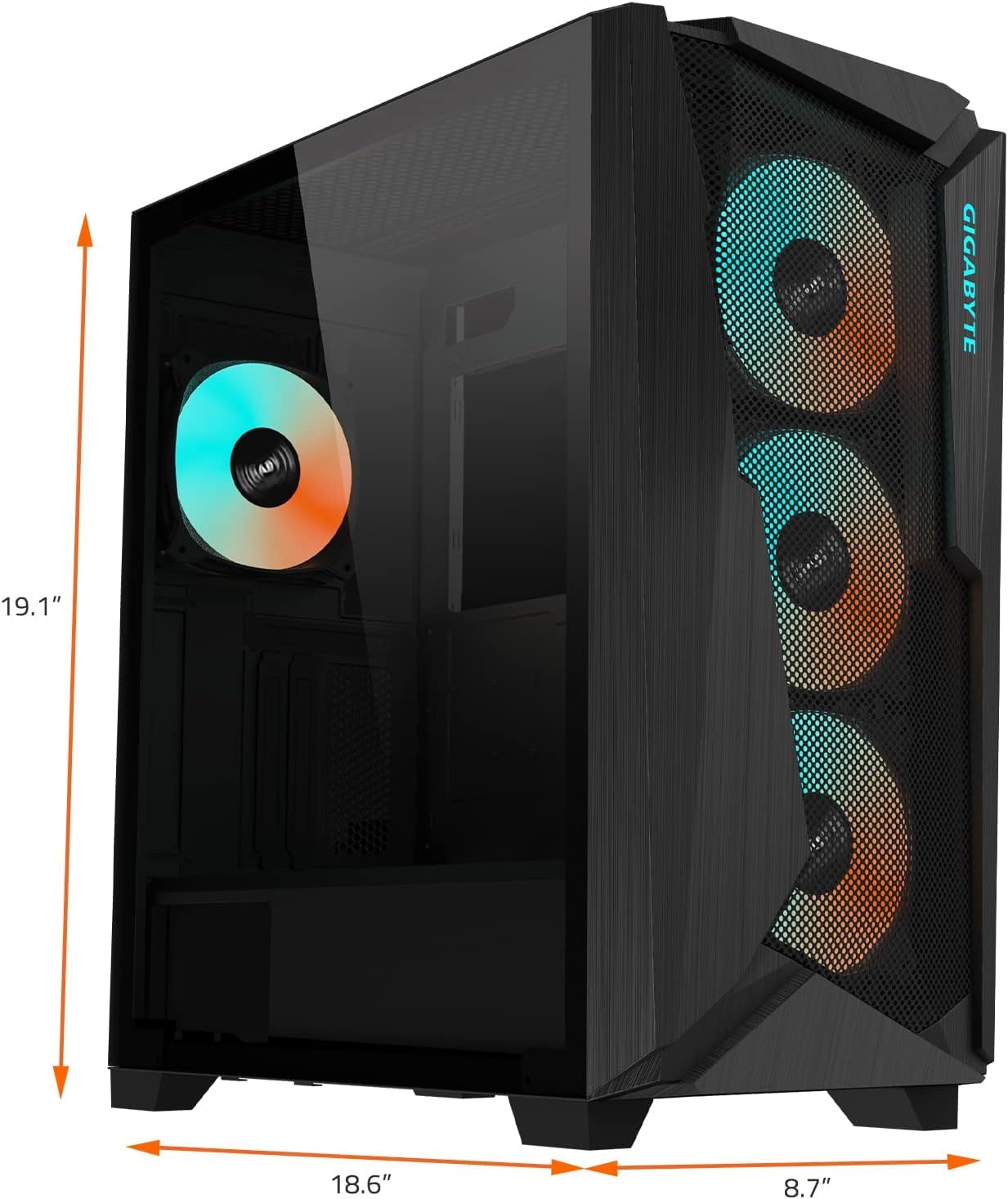 Gigabyte C301G V2 case PC vetro temperato 4 ventole ARGB