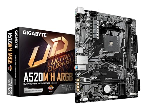 GIGABYTE A520M H ARGB scheda madre AM4 DDR4
