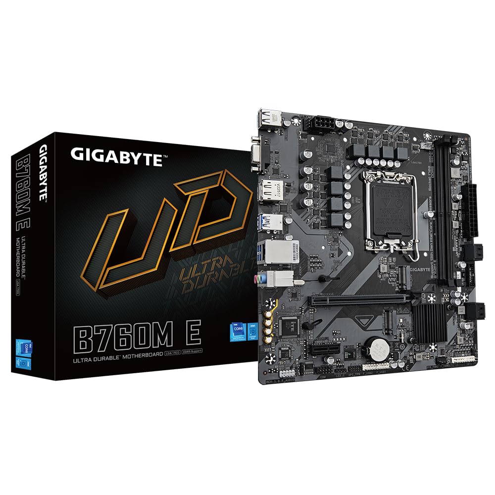 GIGABYTE B760M E scheda madre LGA1700 DDR5 micro-ATX