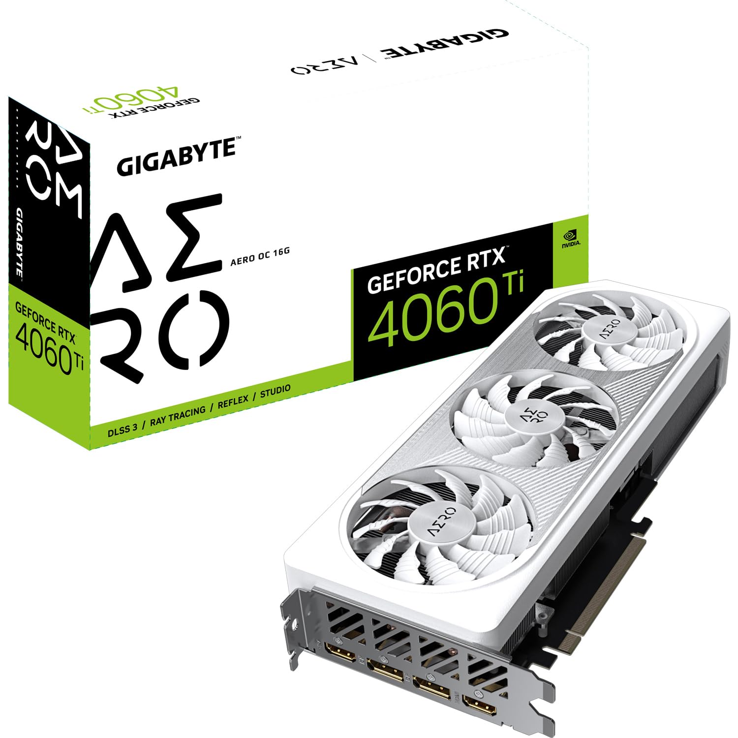 GIGABYTE RTX 4060 Ti AERO OC scheda video 16GB GDDR6 bianca
