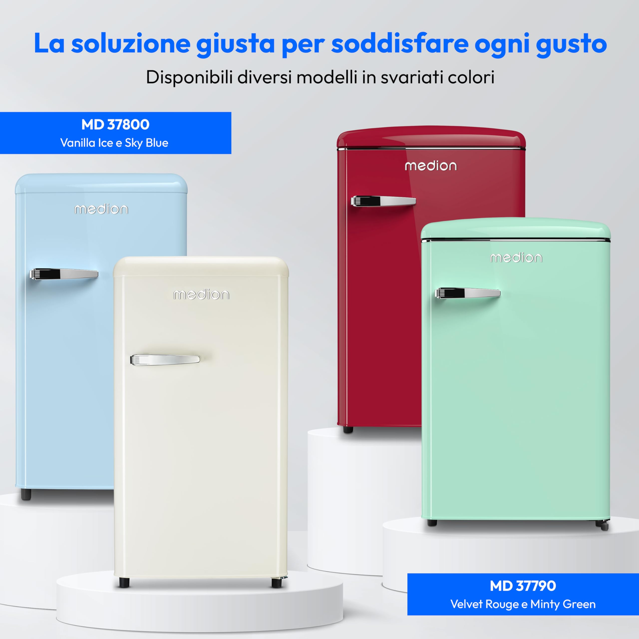 MEDION MD37800 frigorifero retrò 91 litri crema 38dB