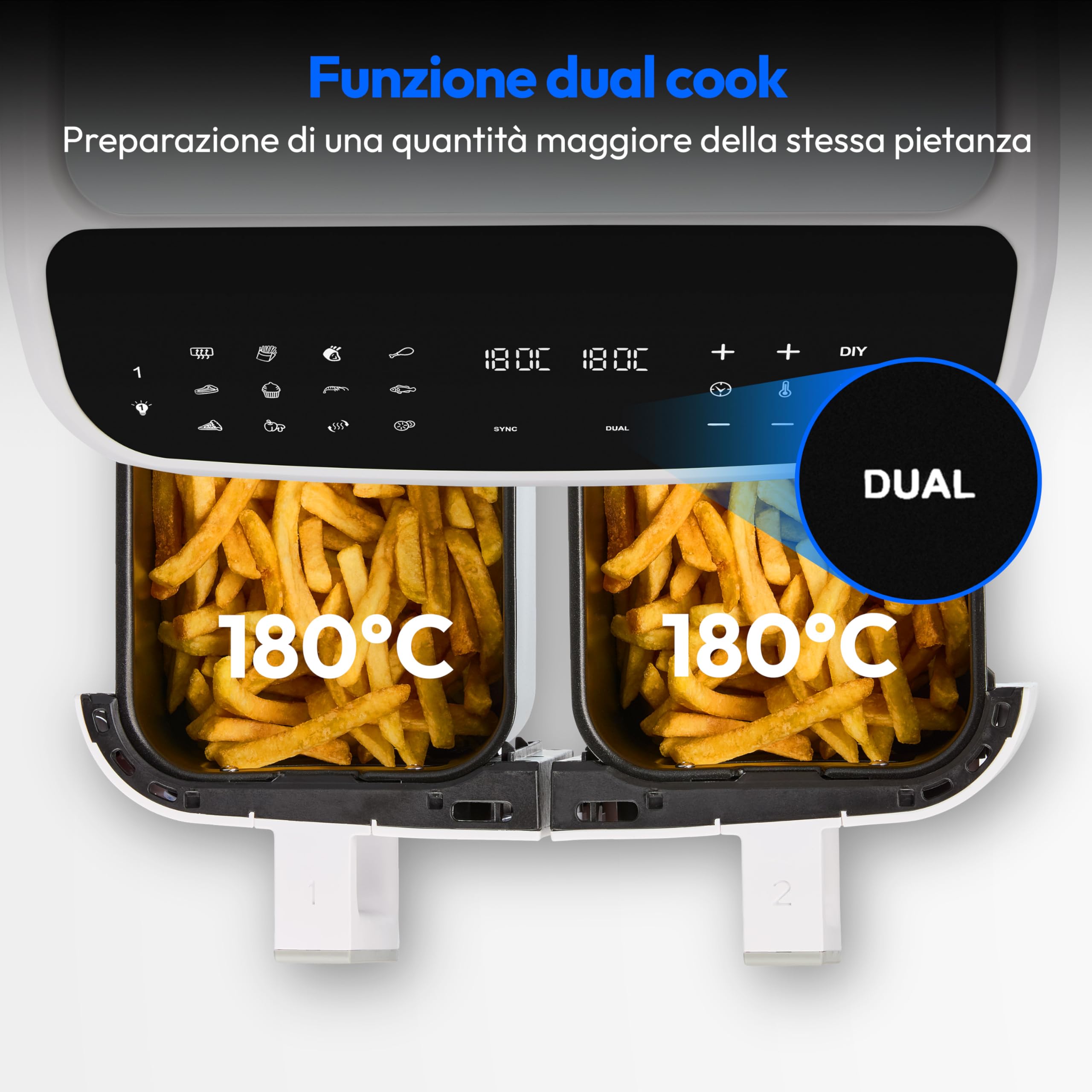 Medion P20 XXL friggitrice ad aria bianco opaco 8,7L