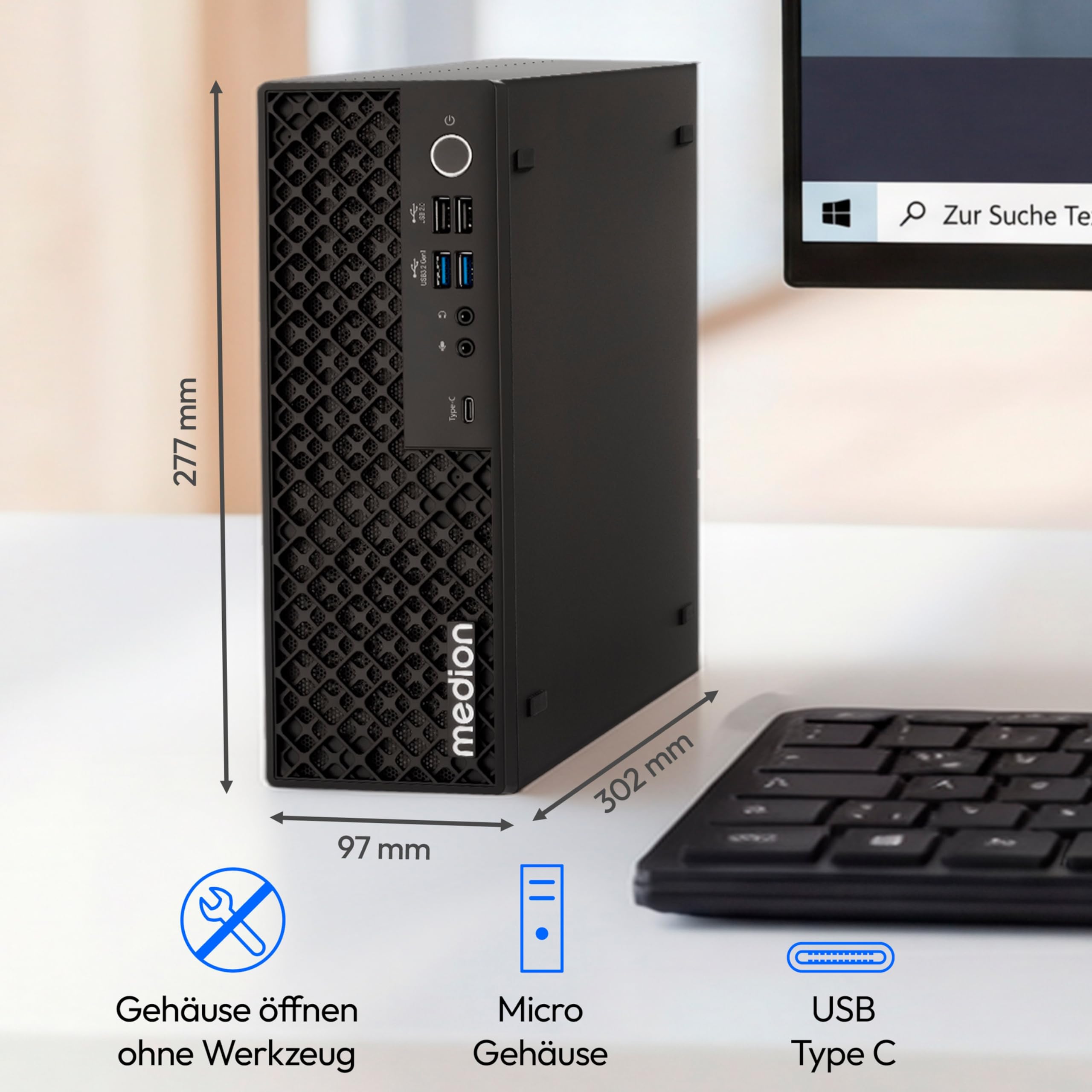 MEDION Picoworx T80 III MD340020 Mini PC Ultra 5 226V 16GB 512GB