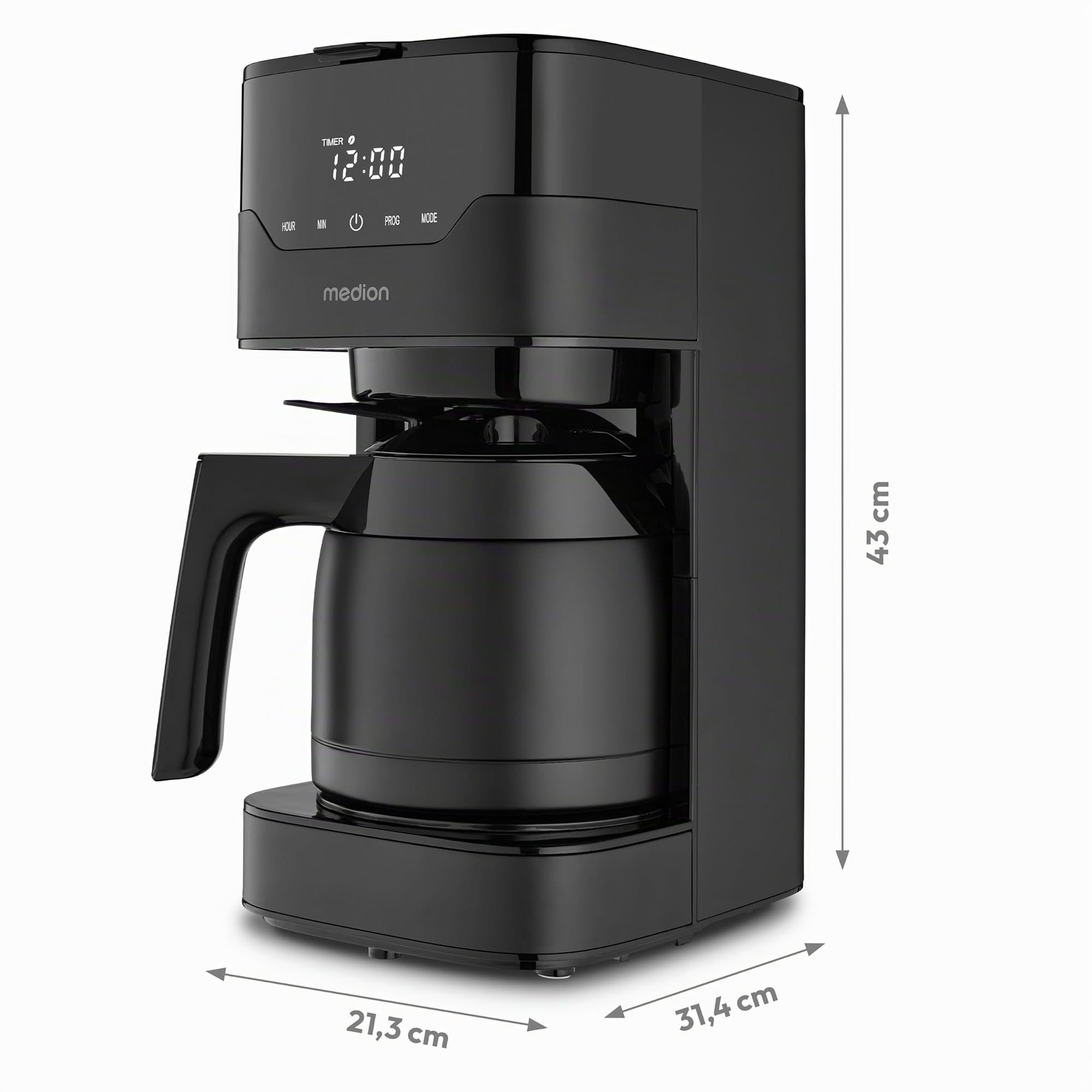 MEDION MD18458 macchina caffè filtro nero 1,2 L termica
