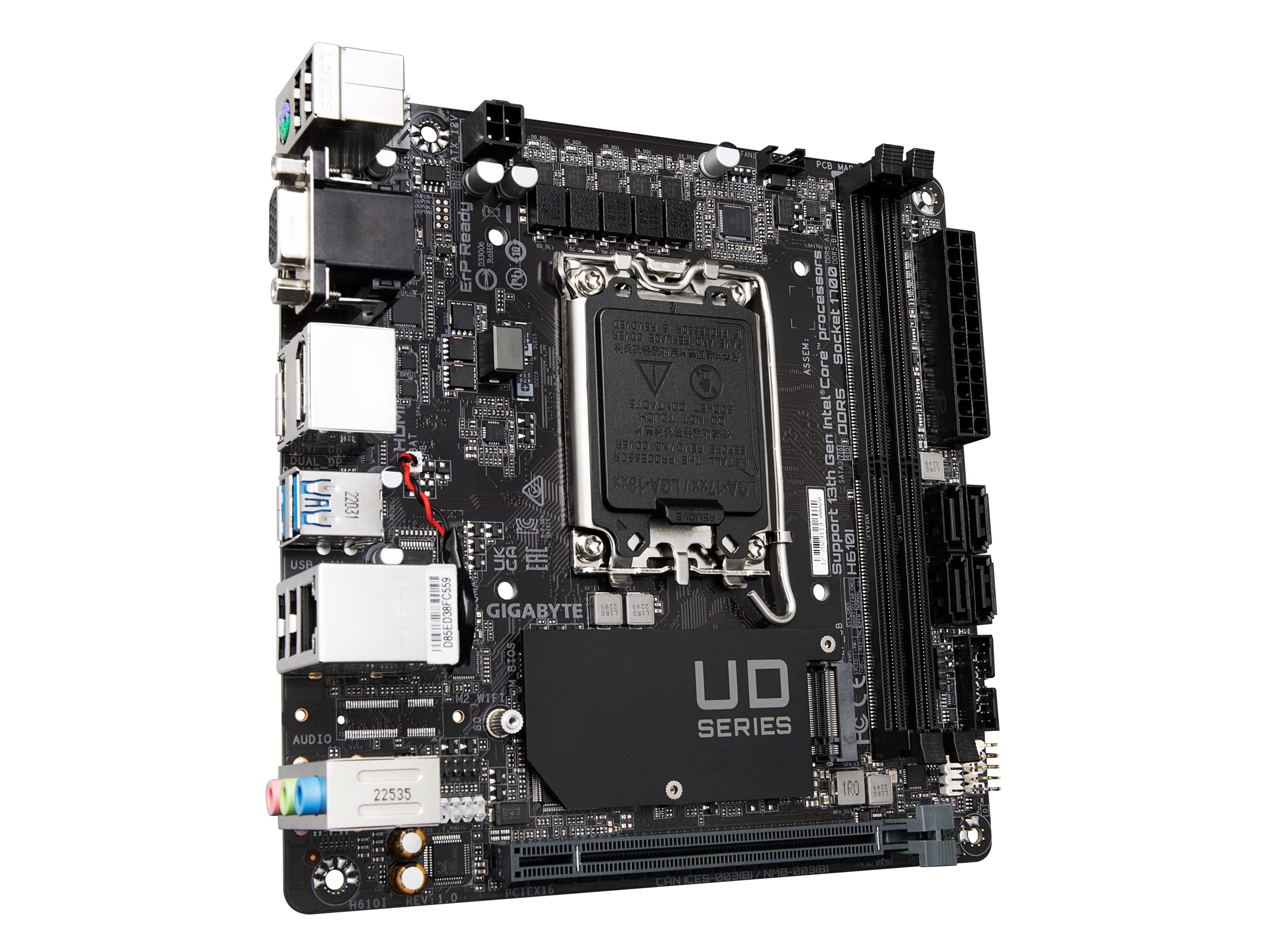 GIGABYTE H610I scheda madre Mini-ITX DDR5 LGA 1700