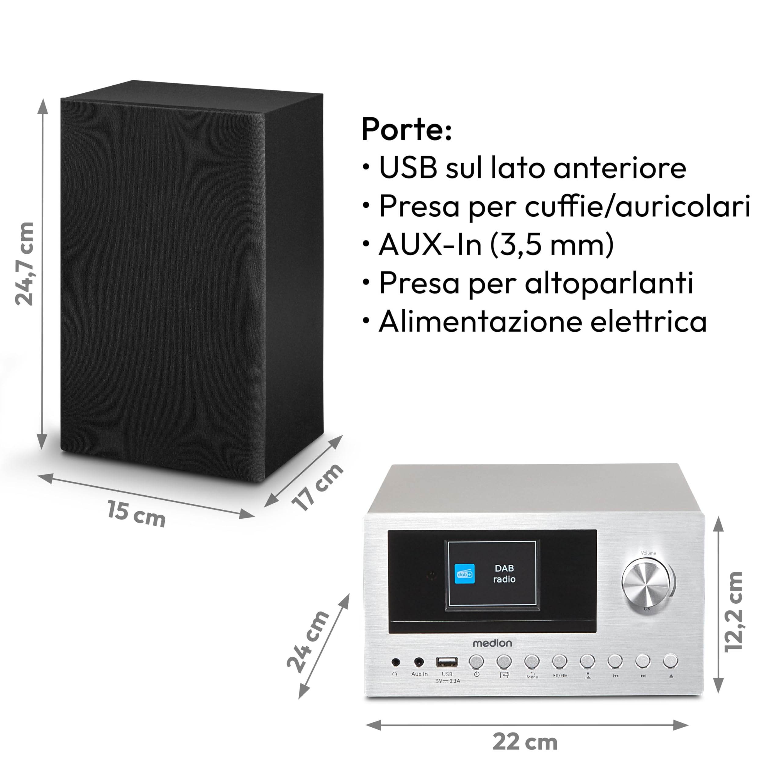 MEDION LIFE MD85008 P85003 micro impianto DAB+