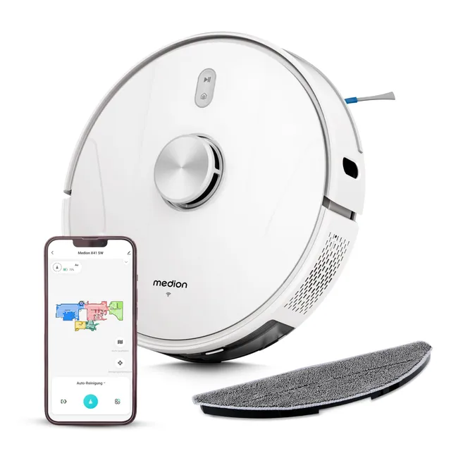 Medion X41 SW+ robot aspirapolvere lavapavimenti con stazione
