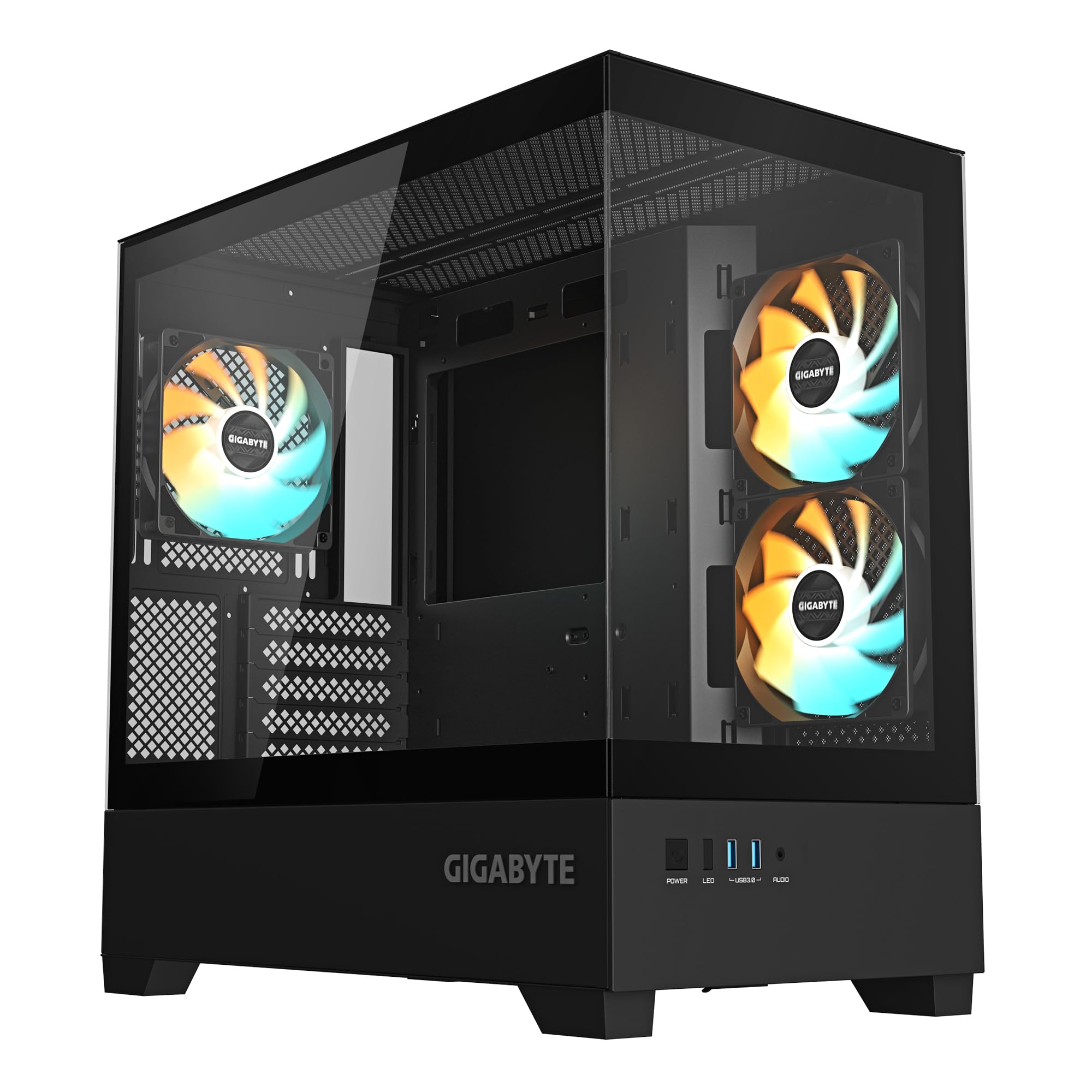 Gigabyte C201 Panoramic case PC Mid Tower vetro 3 ventole