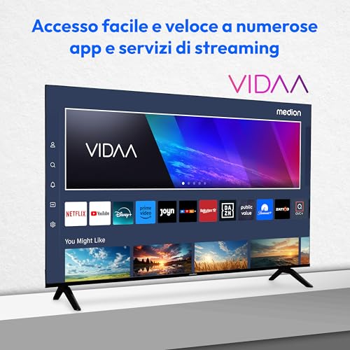 MEDION MD855200 TV LED 55 pollici 4K Smart HDR10 Bluetooth