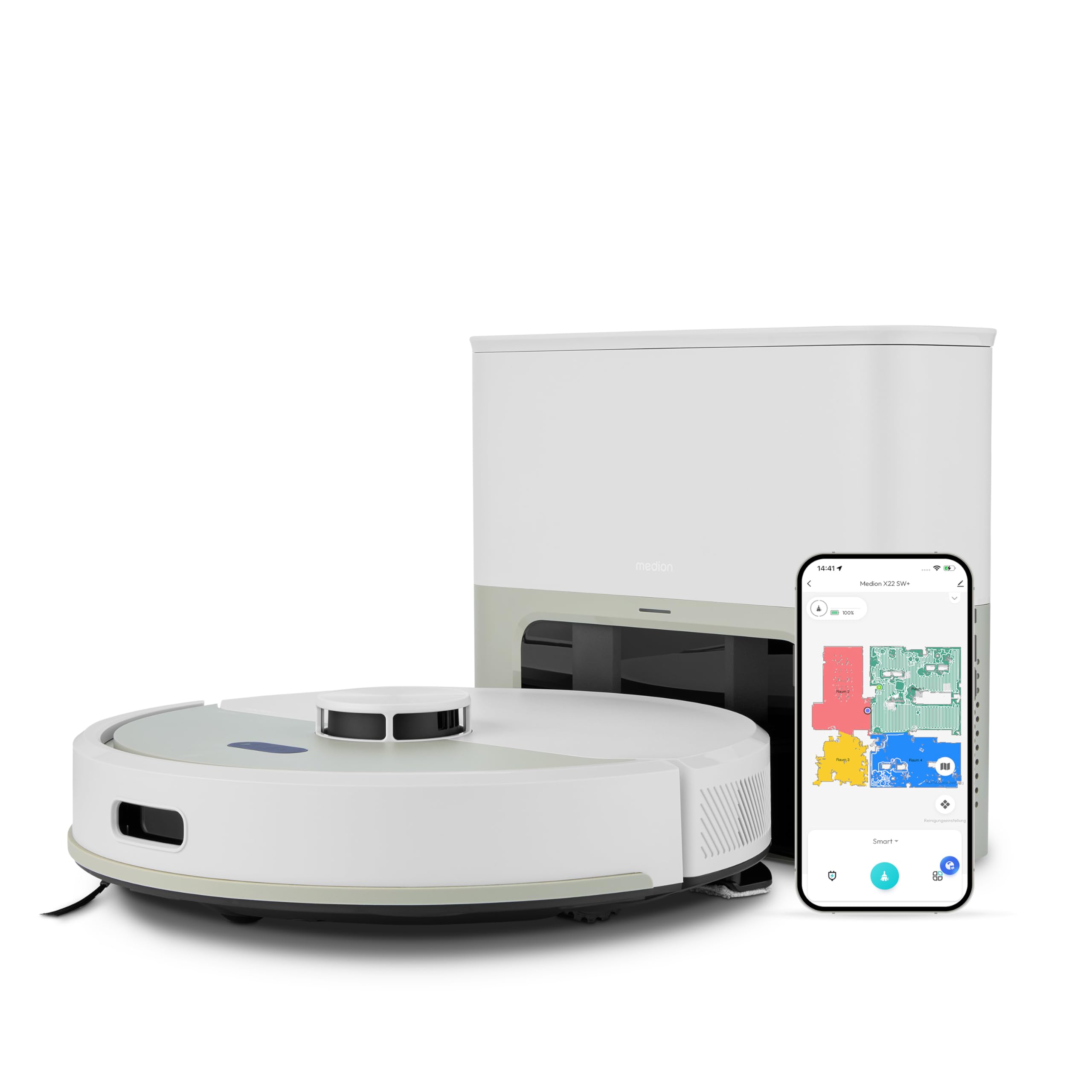 MEDION X22 SW+ MD 100021 robot aspirapolvere blu 5000 Pa