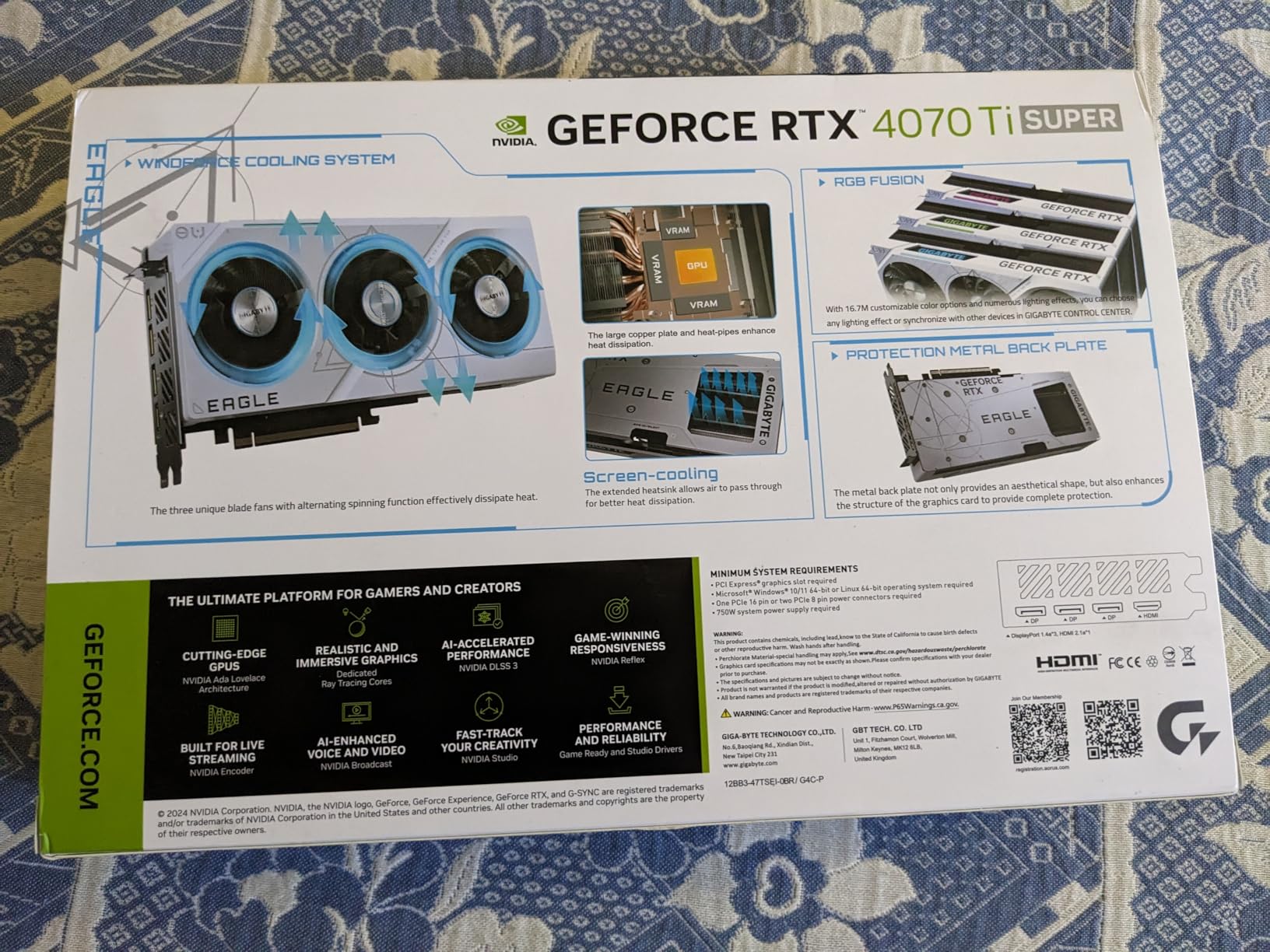 GIGABYTE RTX 4070 Ti SUPER EAGLE ICE 16G scheda video 16GB