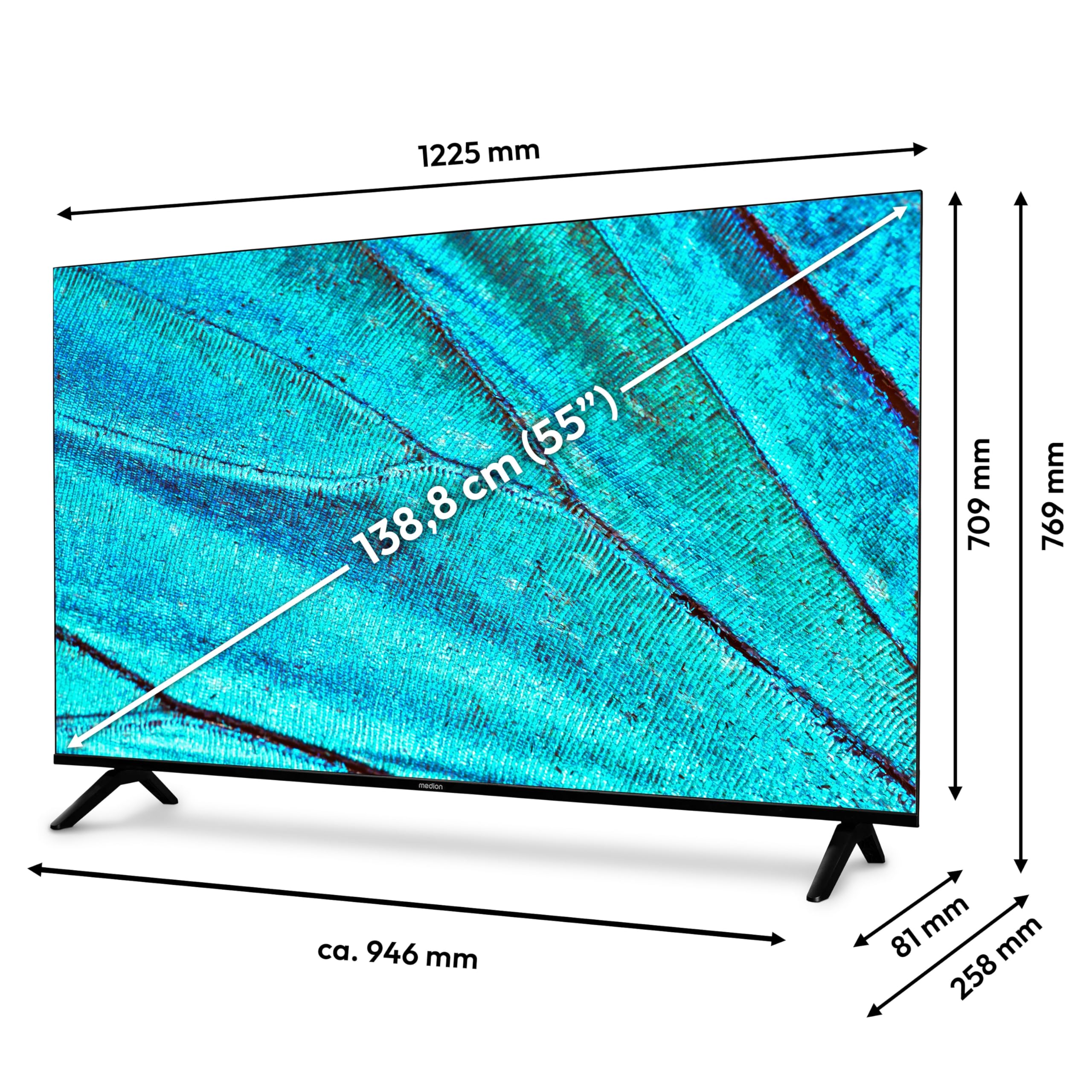 MEDION MD 855601 TV QLED 55" Smart 4K VIDAA