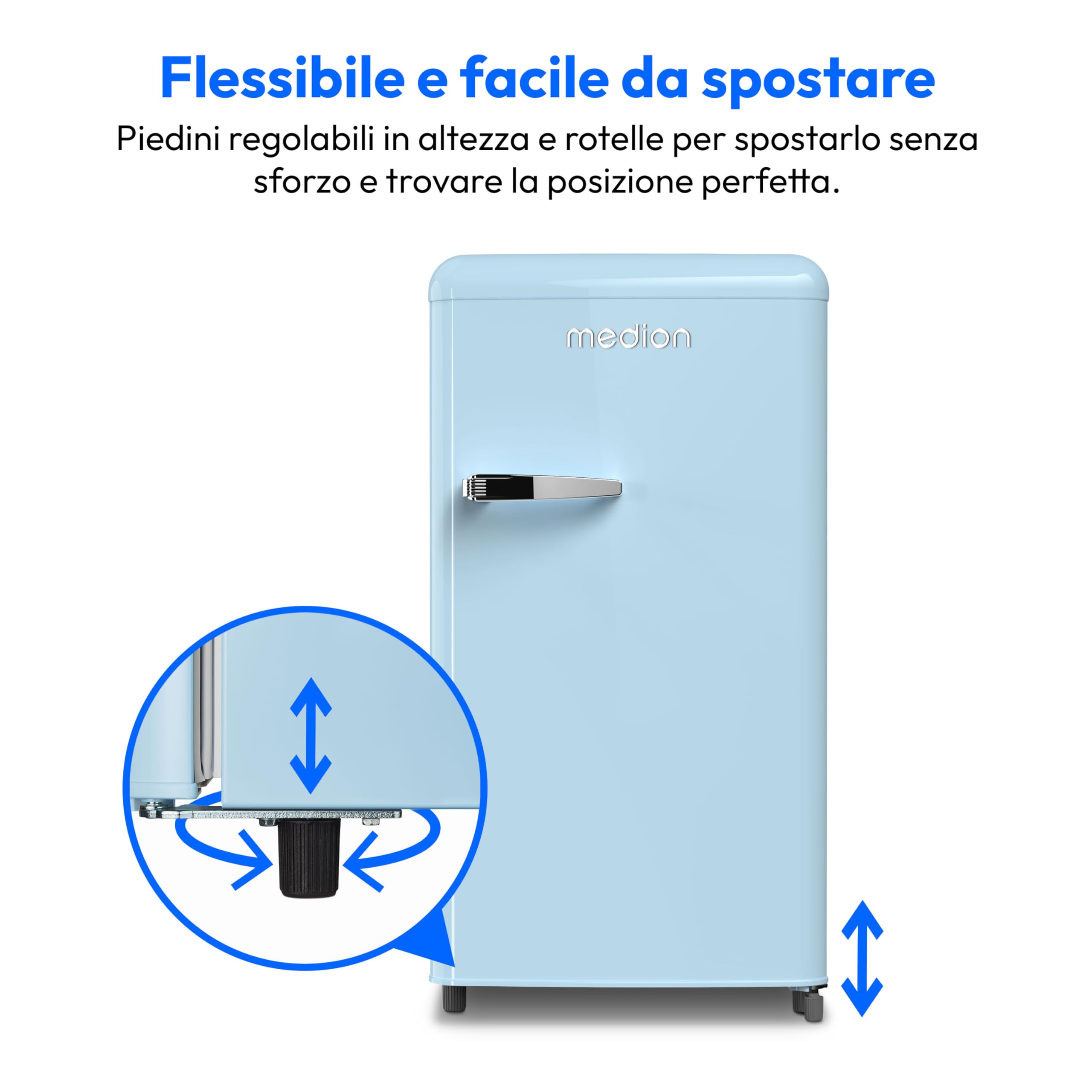 MEDION LIFE MD 37800 frigorifero retrò blu 91 litri 38 dB