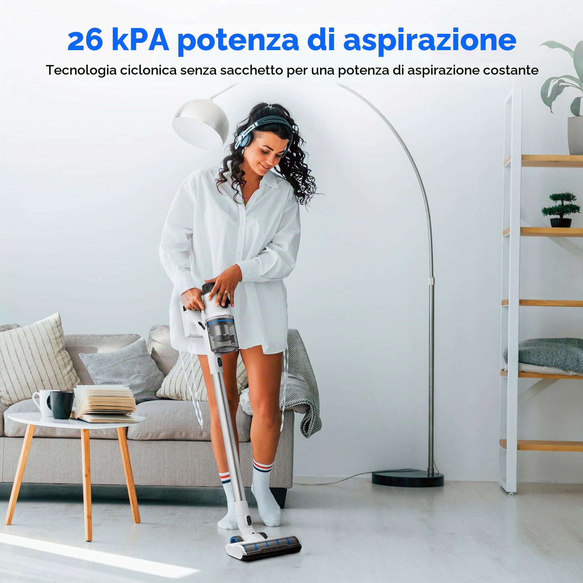 MEDION MD11860 aspirapolvere senza fili 55 min bianco/grigio
