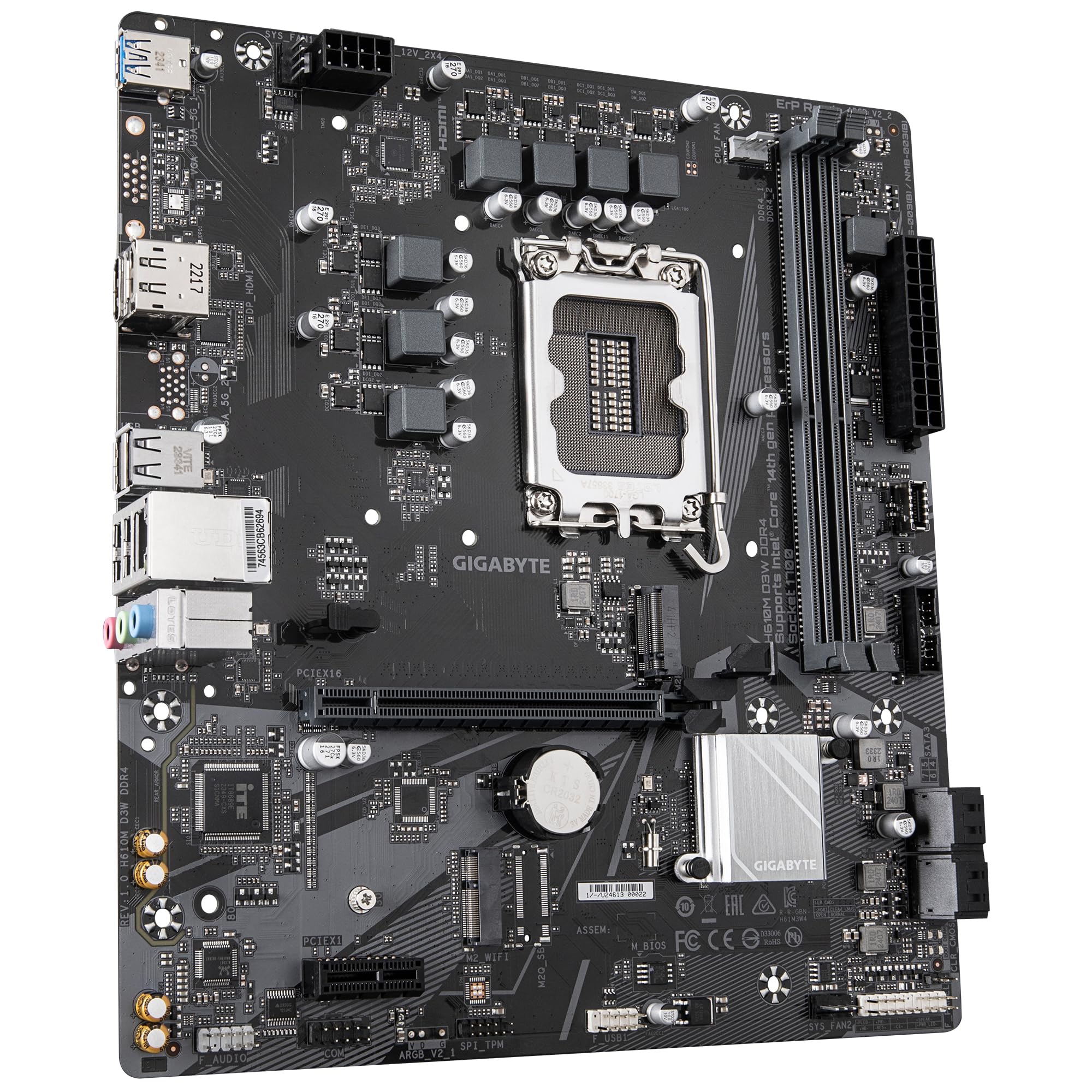 GIGABYTE H610M D3W scheda madre DDR4 LGA1700 PCIe M.2