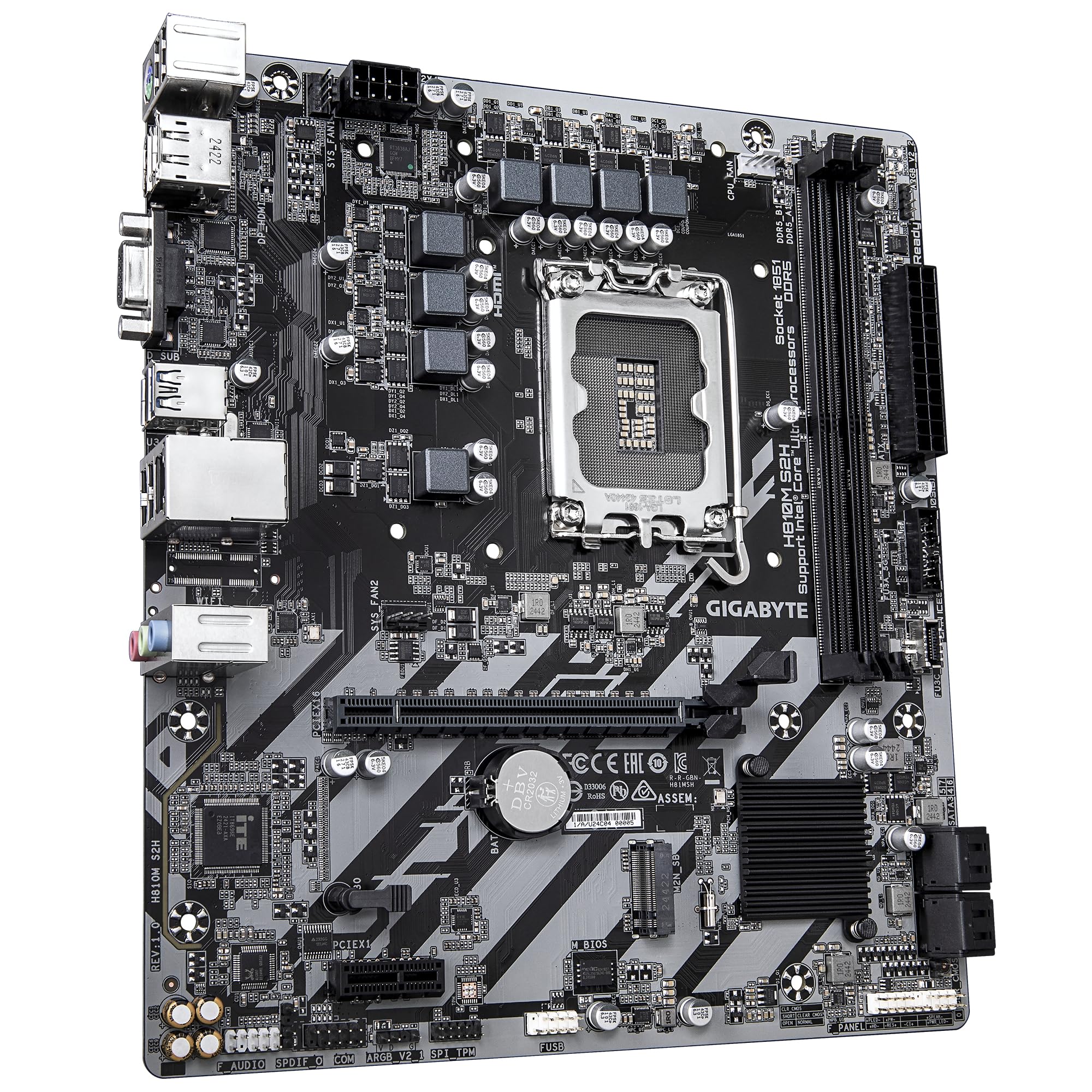 GIGABYTE H810M S2H Scheda Madre LGA1851 DDR5 PCIe 4.0