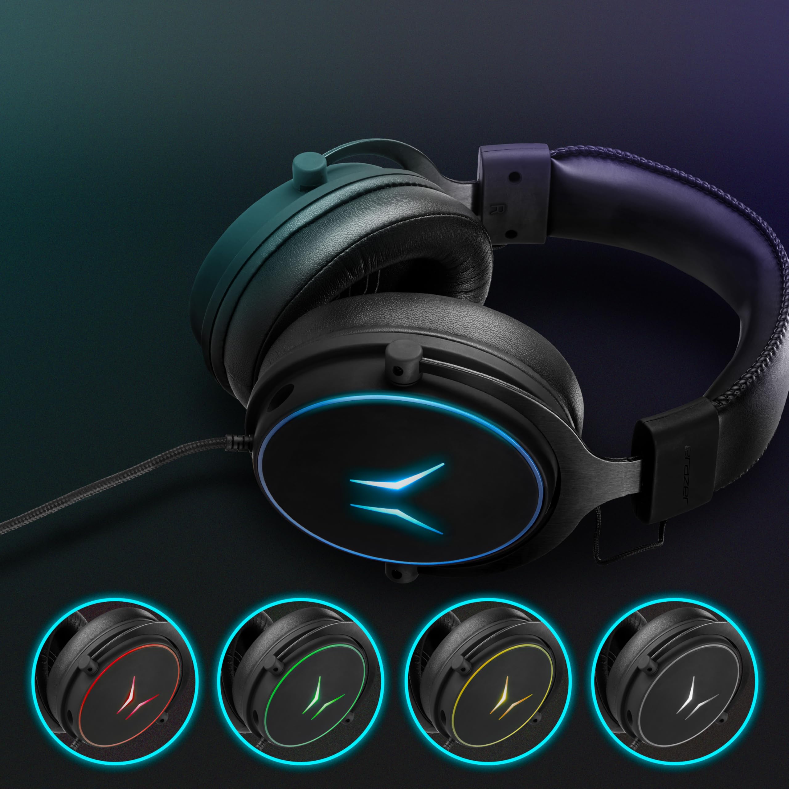 MEDION ERAZER Mage P20 cuffie gaming over-ear RGB cavo 240cm