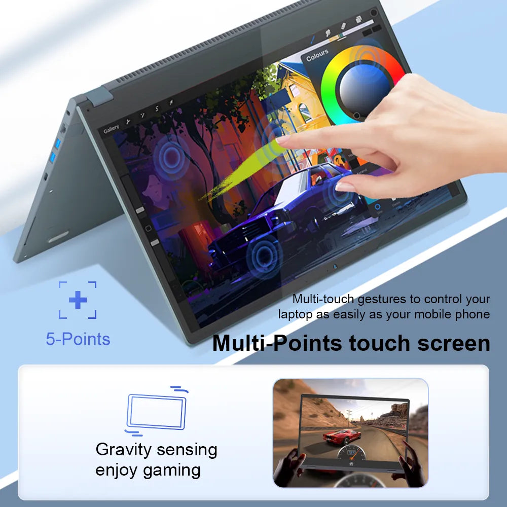 Ninkear YBOOK 15 Notebook 2 in 1 Touch 16GB/512GB convertibile