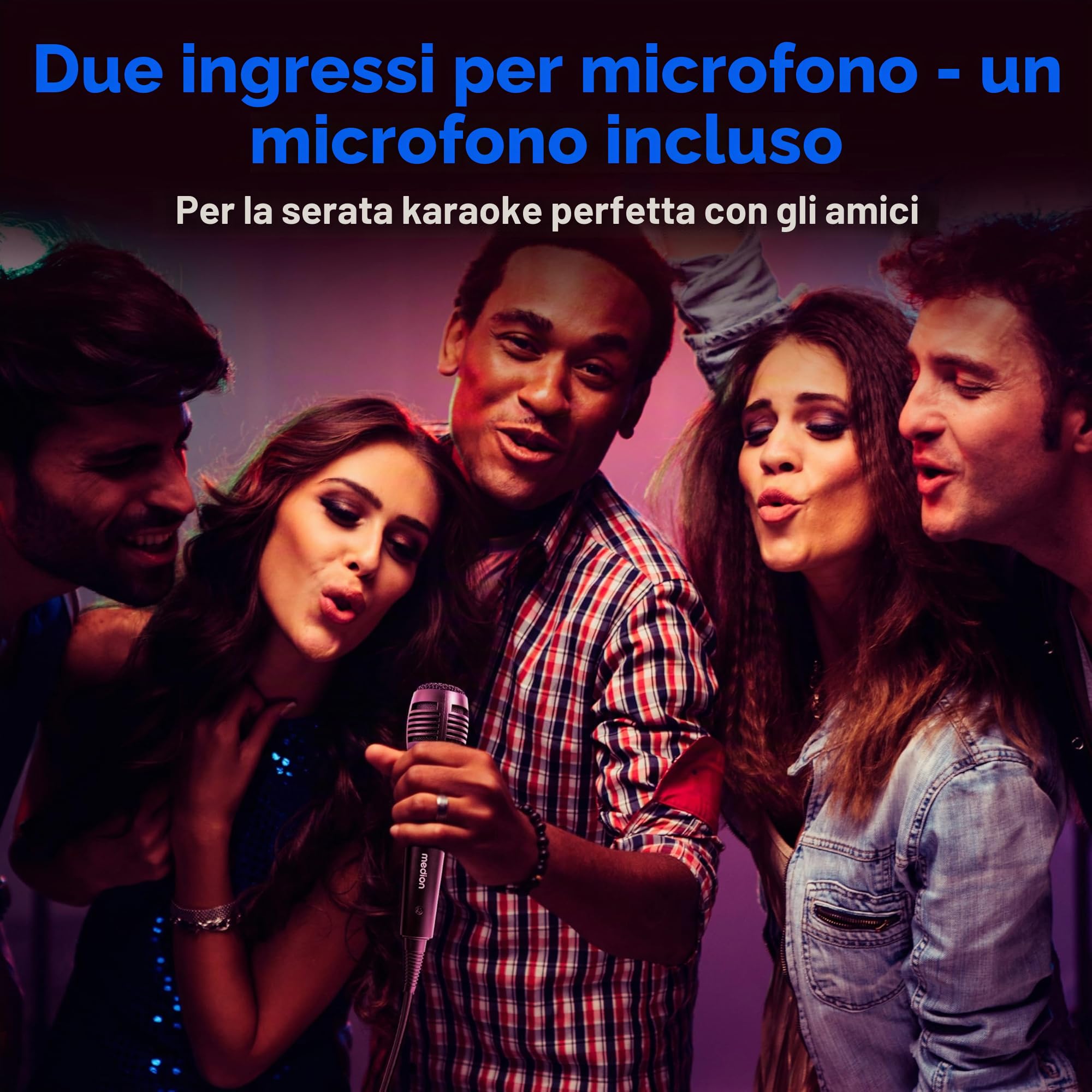 Medion PX-1 Plus cassa party Bluetooth 2x500W karaoke