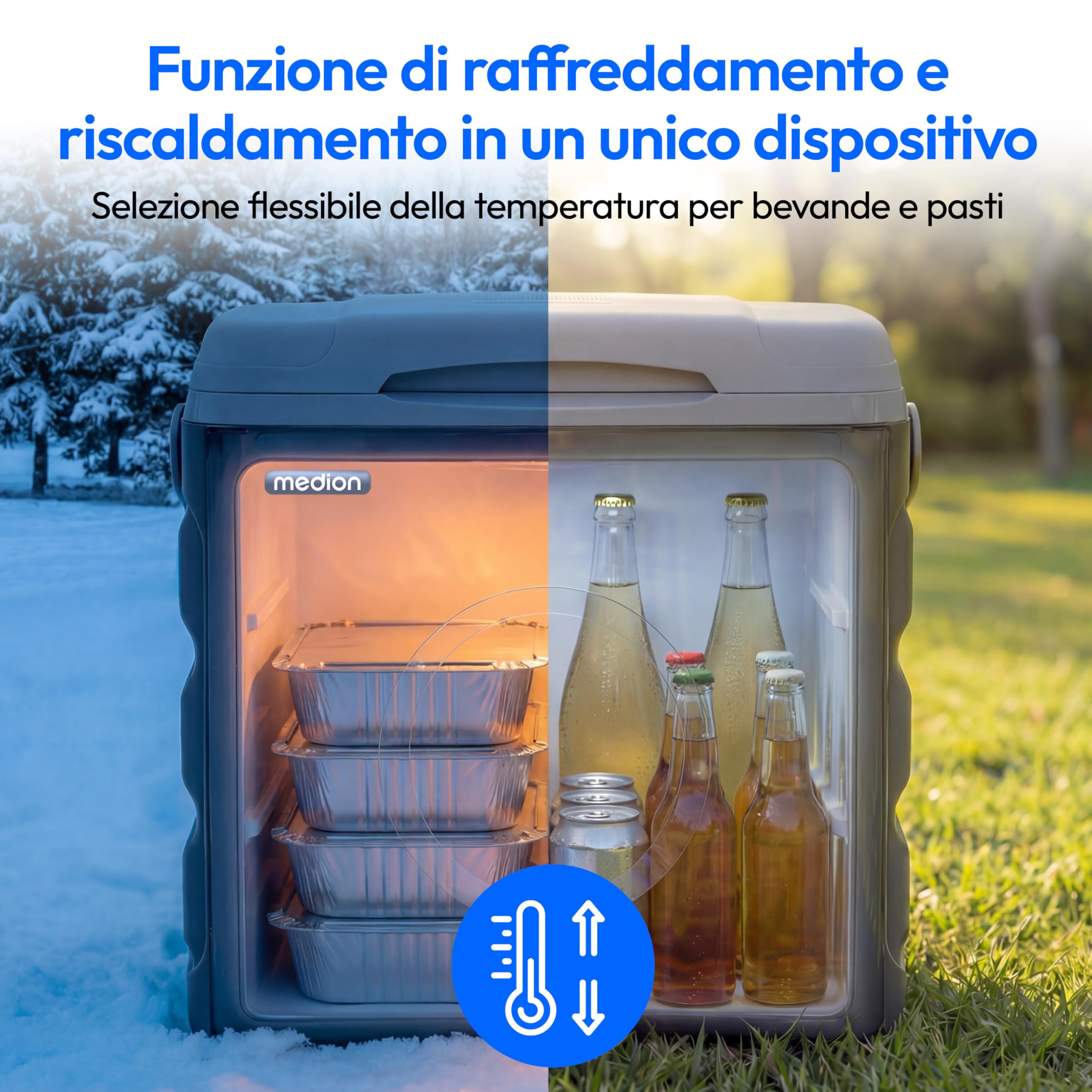MEDION MD370030 borsa frigo termoelettrica 35 L grigio