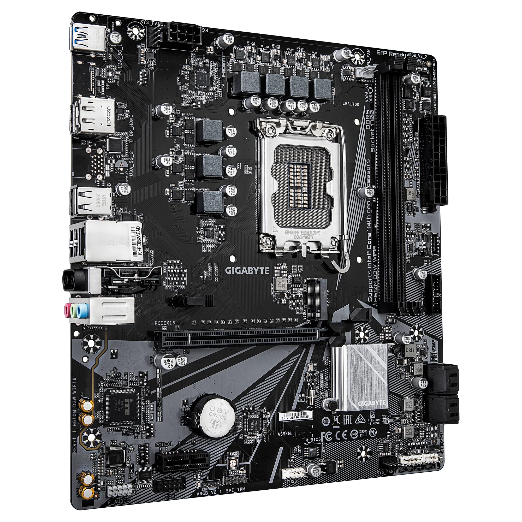 GIGABYTE H610M D3W WIFI6 scheda madre LGA1700 Wi-Fi 6