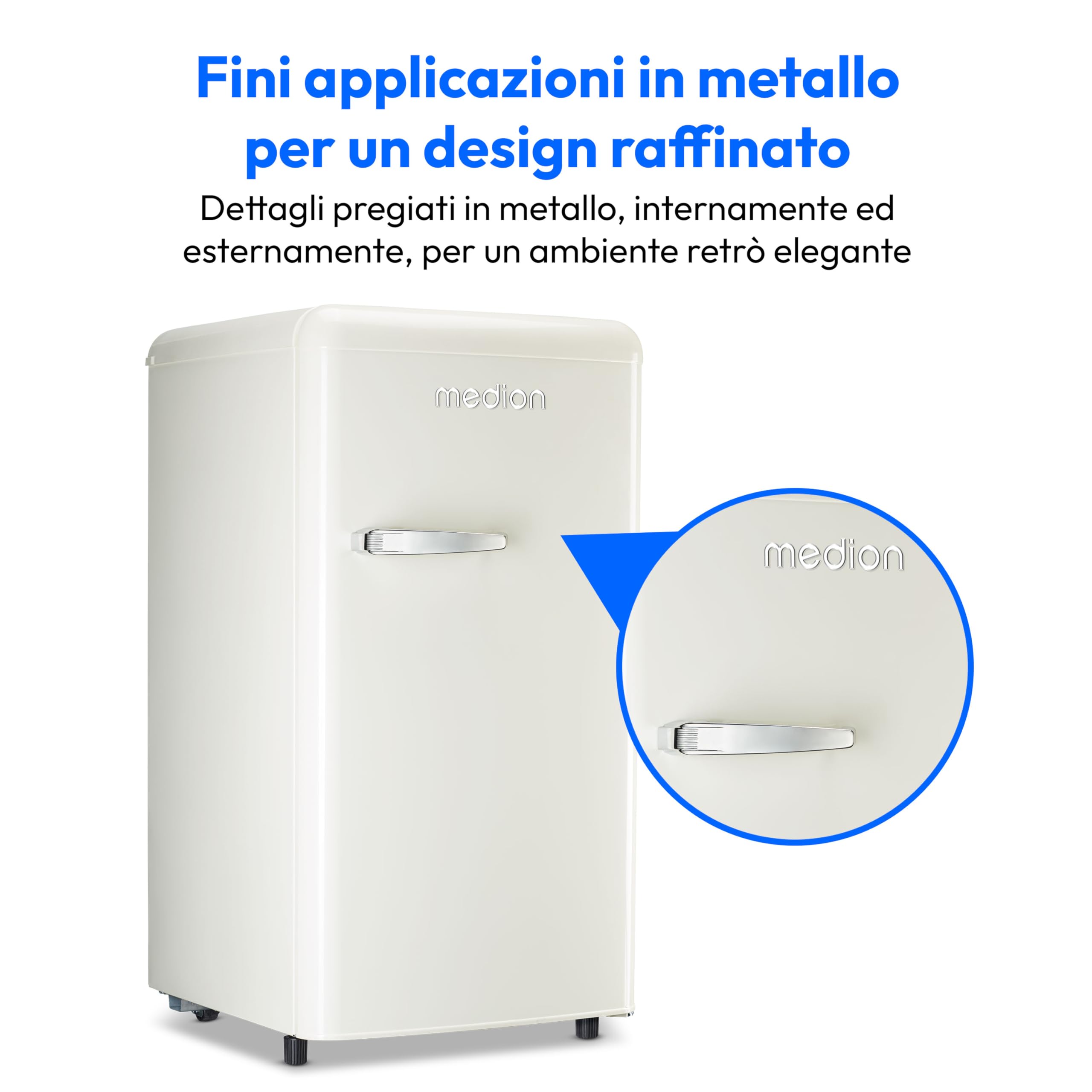 MEDION MD37800 frigorifero retrò 91 litri crema 38dB