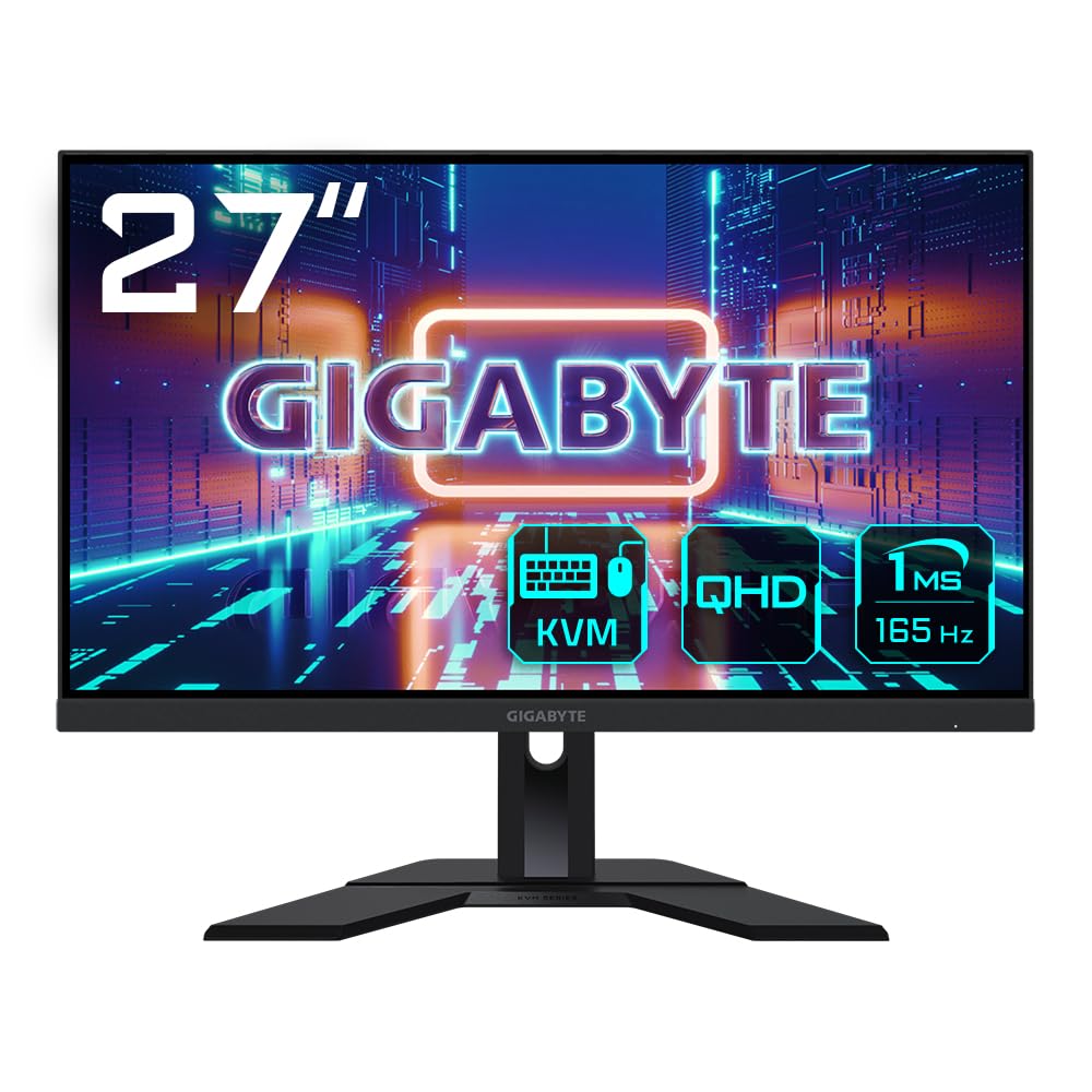 GIGABYTE M27Q P Monitor Gaming 27" QHD 165Hz HDR400 KVM