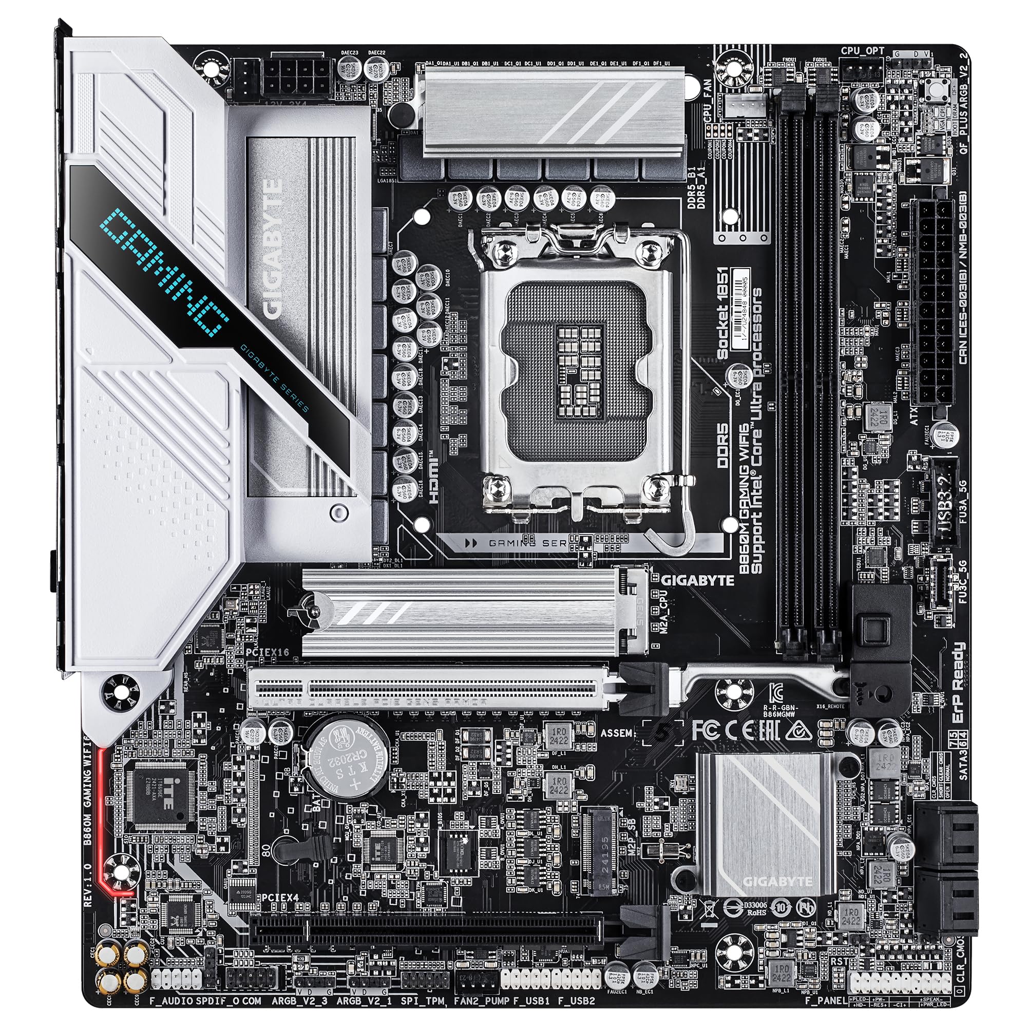 GIGABYTE B860M GAMING WIFI6 scheda madre DDR5 Wi-Fi 6