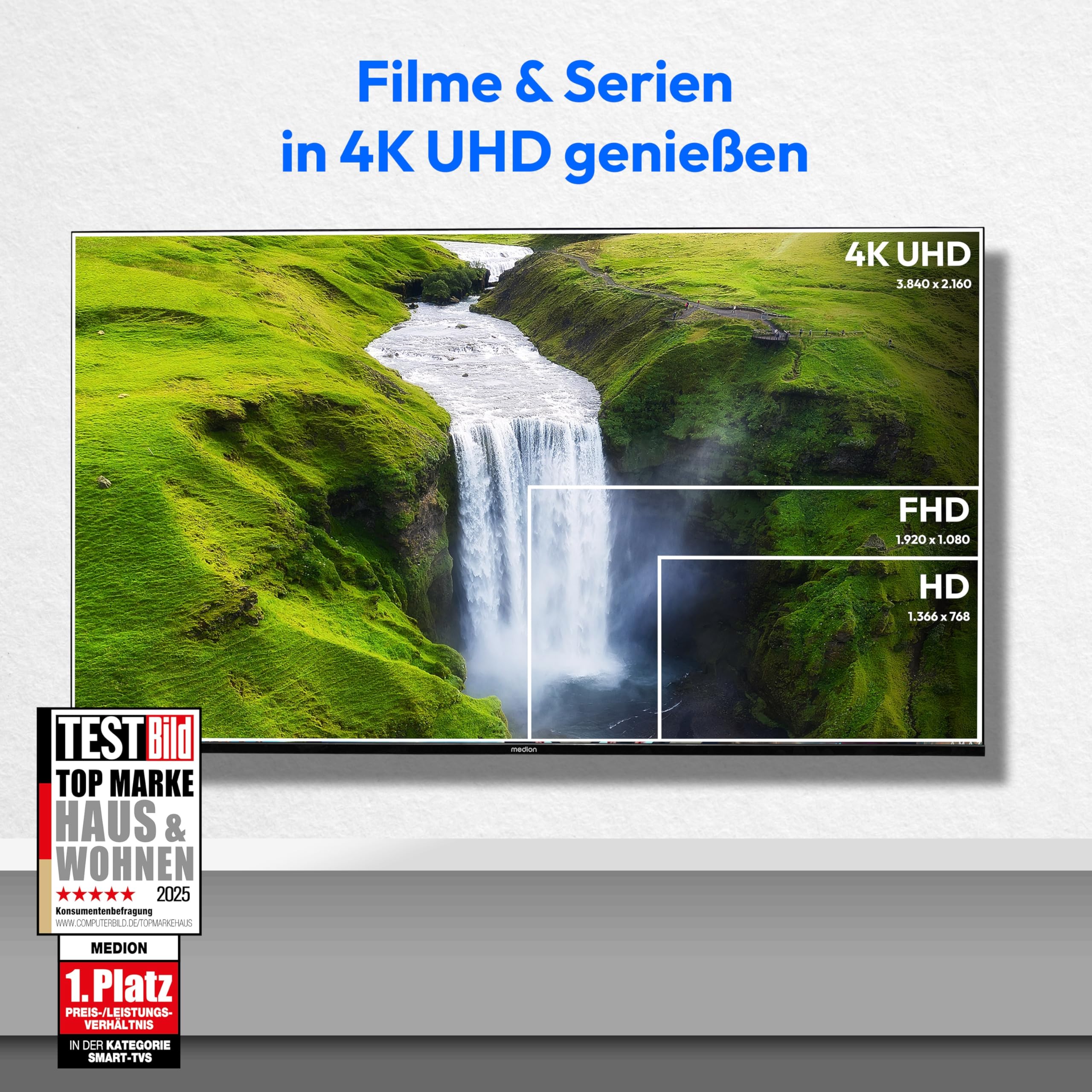 MEDION LIFE MD843301 Smart TV 43" 4K UHD VIDAA nera