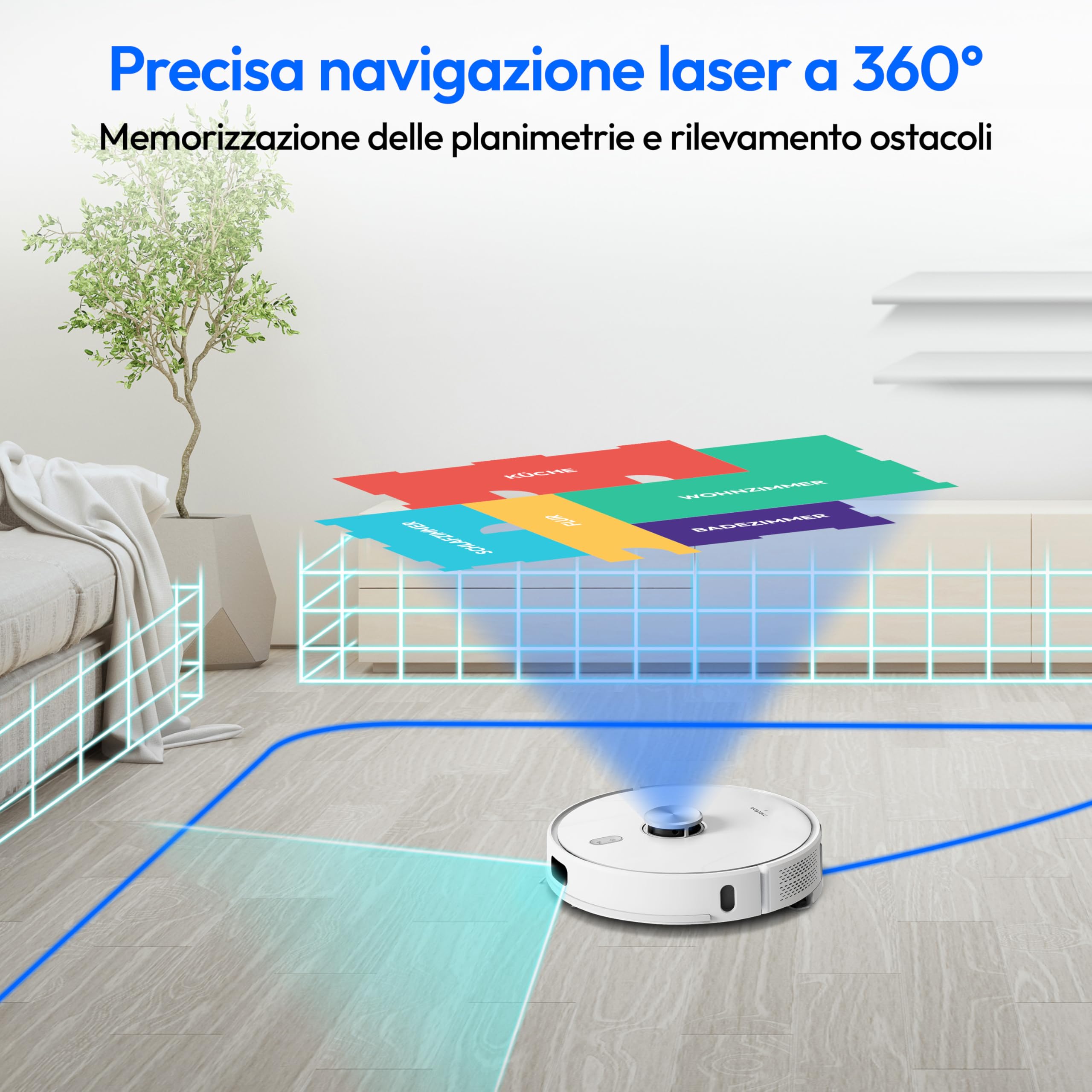 Medion X41 SW+ robot aspirapolvere lavapavimenti con stazione