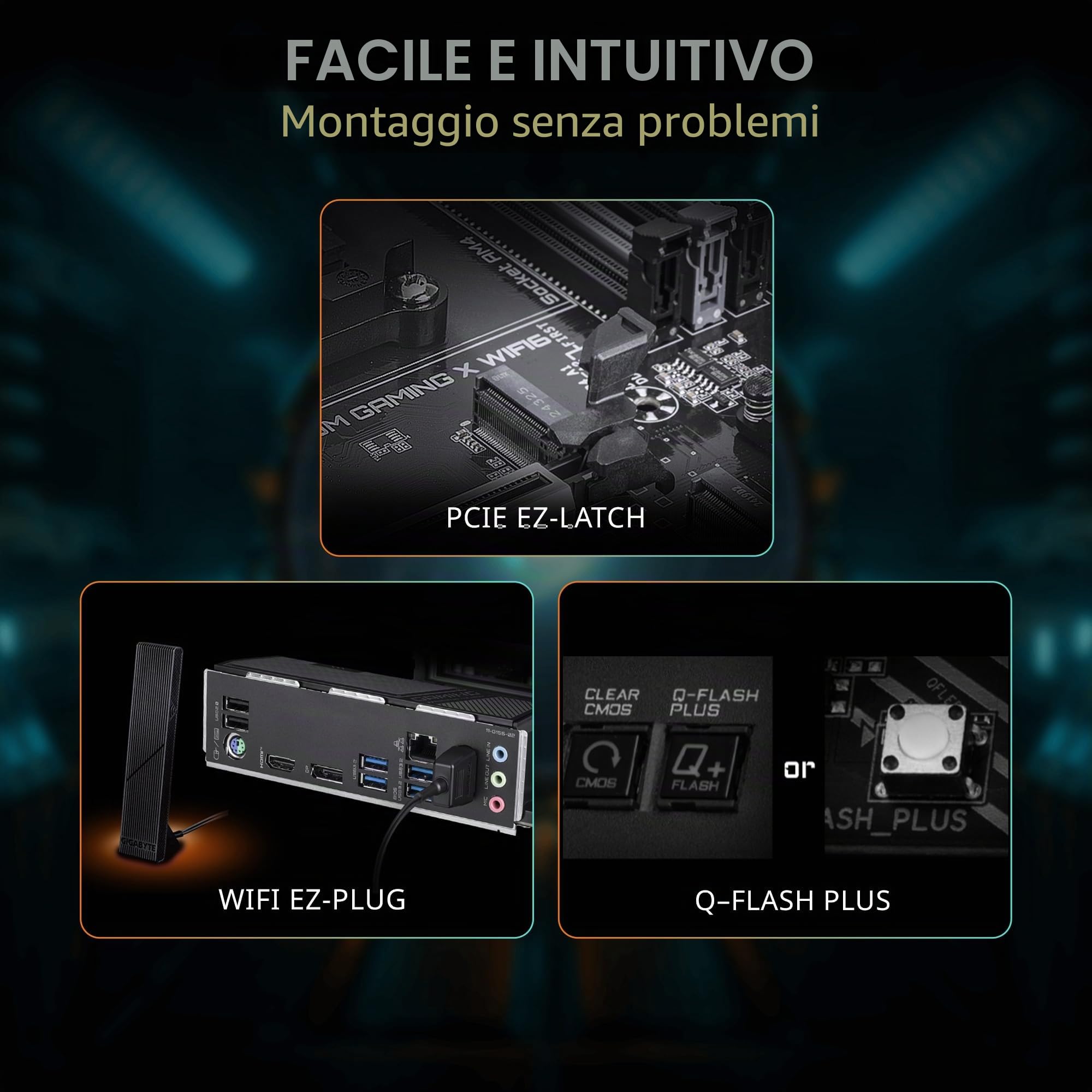 Gigabyte B550M Gaming X WIFI6 Scheda Madre Micro-ATX AM4
