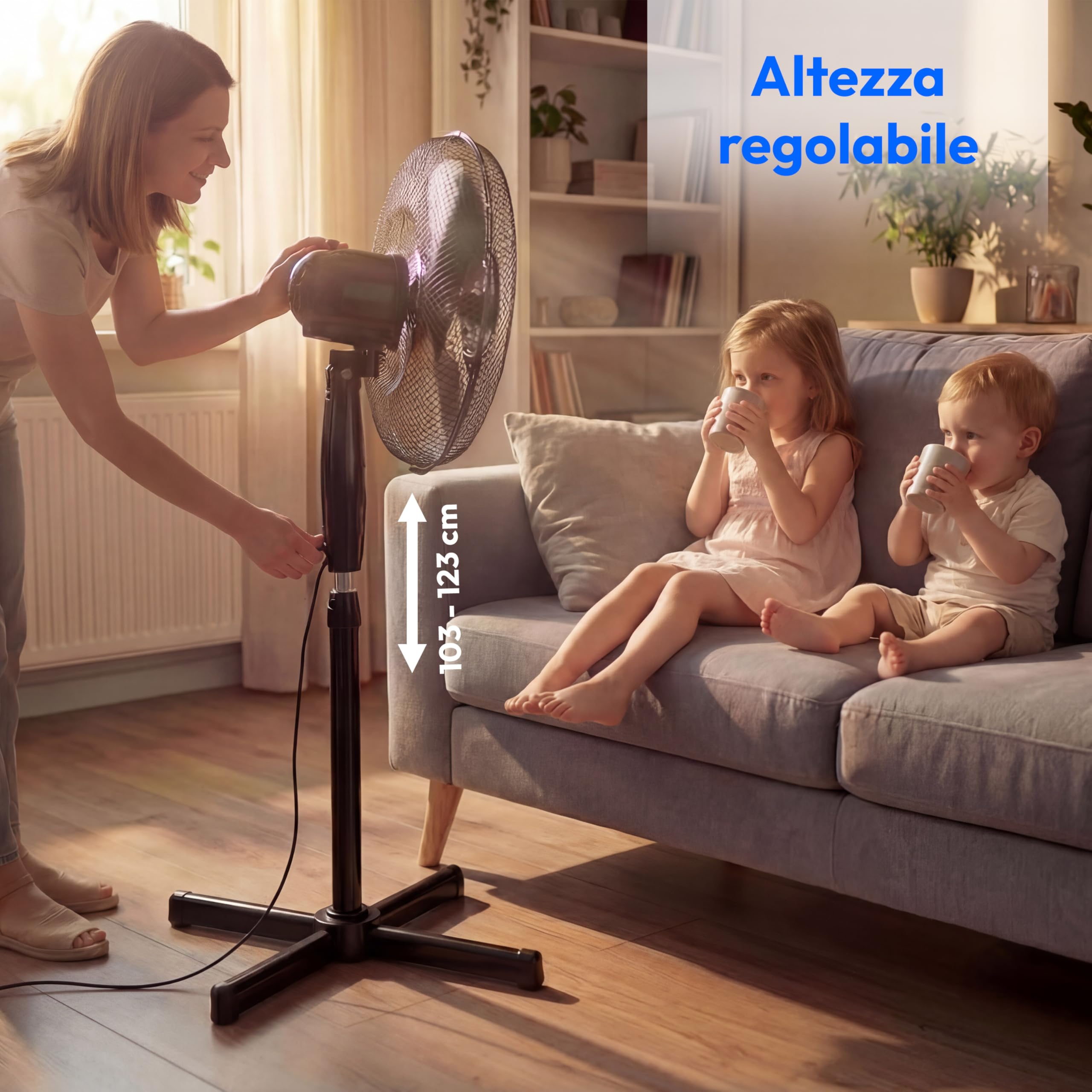 MEDION MD18795 ventilatore a piantana 45W nero telecomando