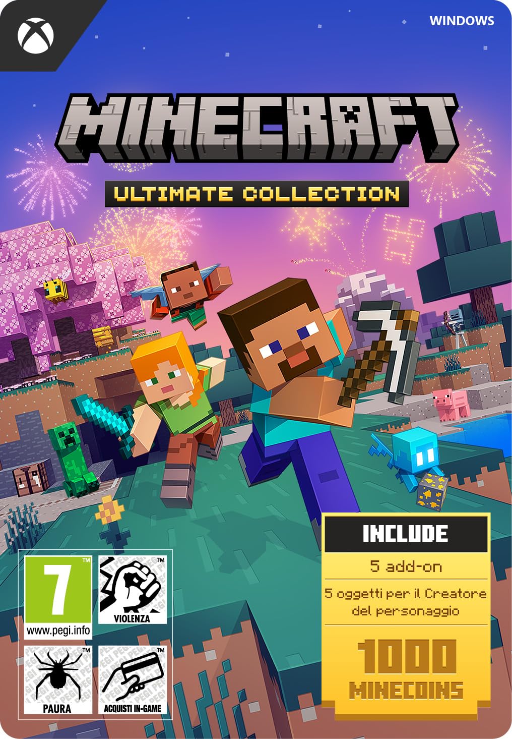 Minecraft Ultimate Collection gioco PC download Java Bedrock multiplayer