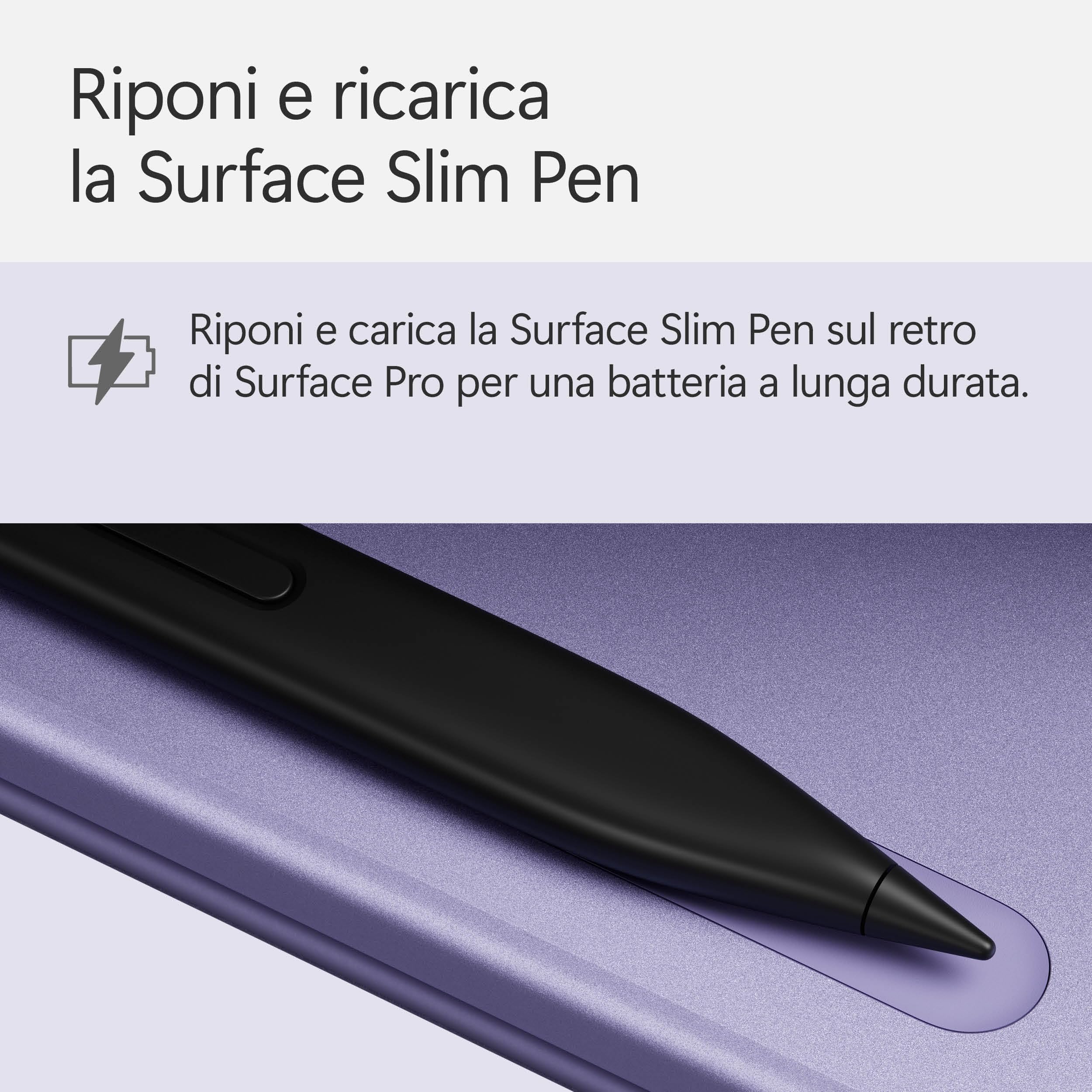 Microsoft Surface Pro 12'' Tastiera con Slim Pen Viola retroilluminata