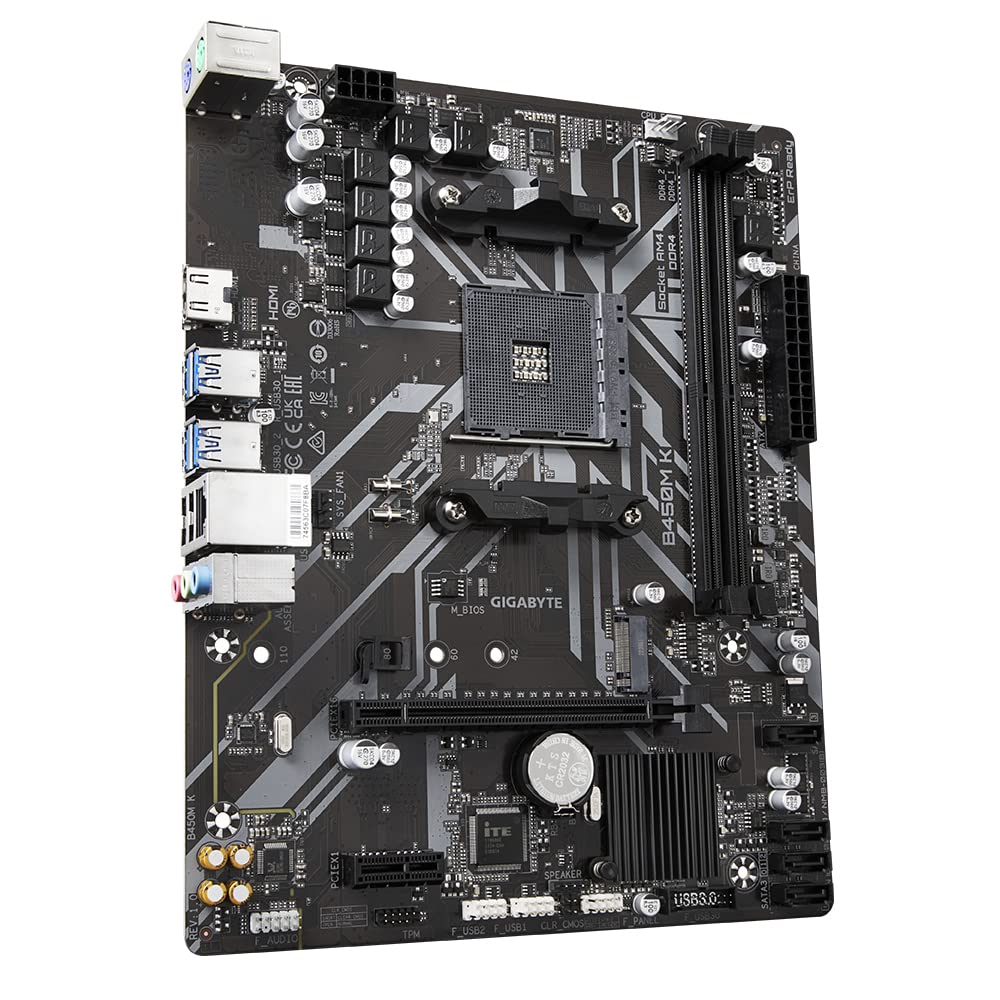 GIGABYTE B450M K scheda madre AM4 DDR4