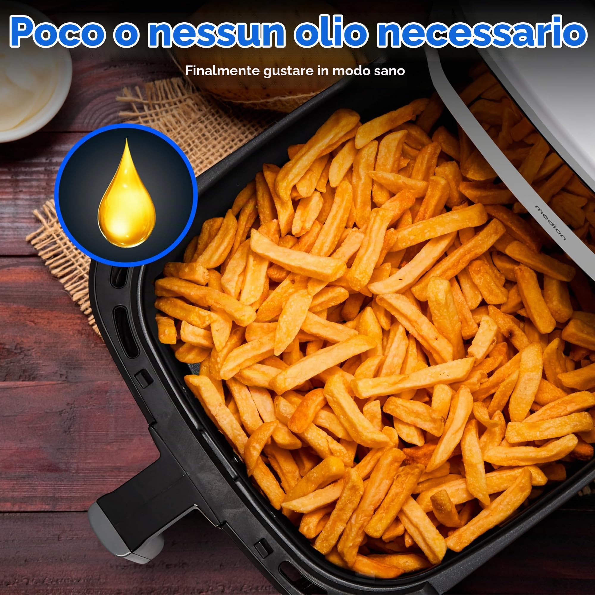 MEDION P10 XL MD11750 friggitrice ad aria 6,8L bianca XXL