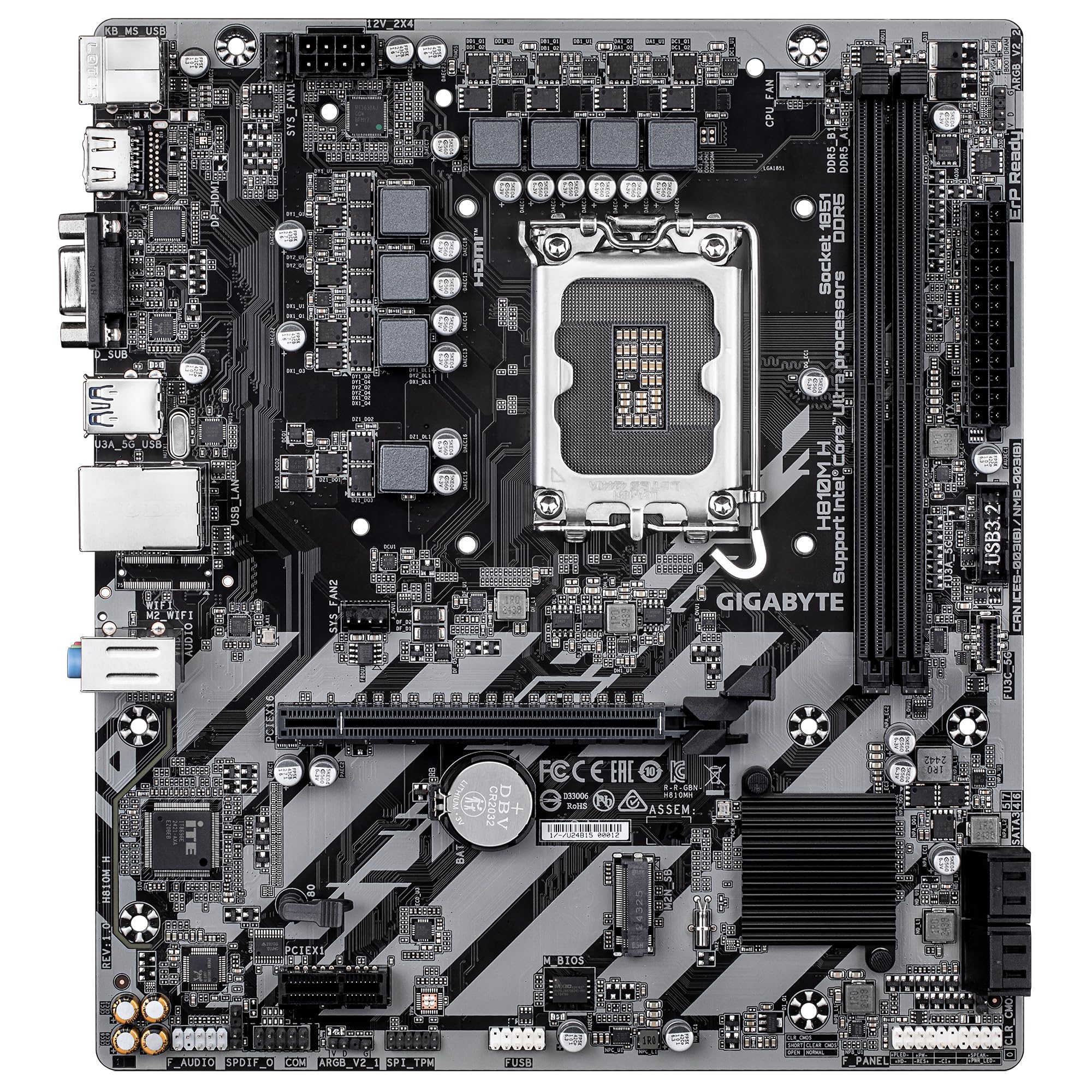 GIGABYTE H810M H scheda madre DDR5 PCIe 4.0