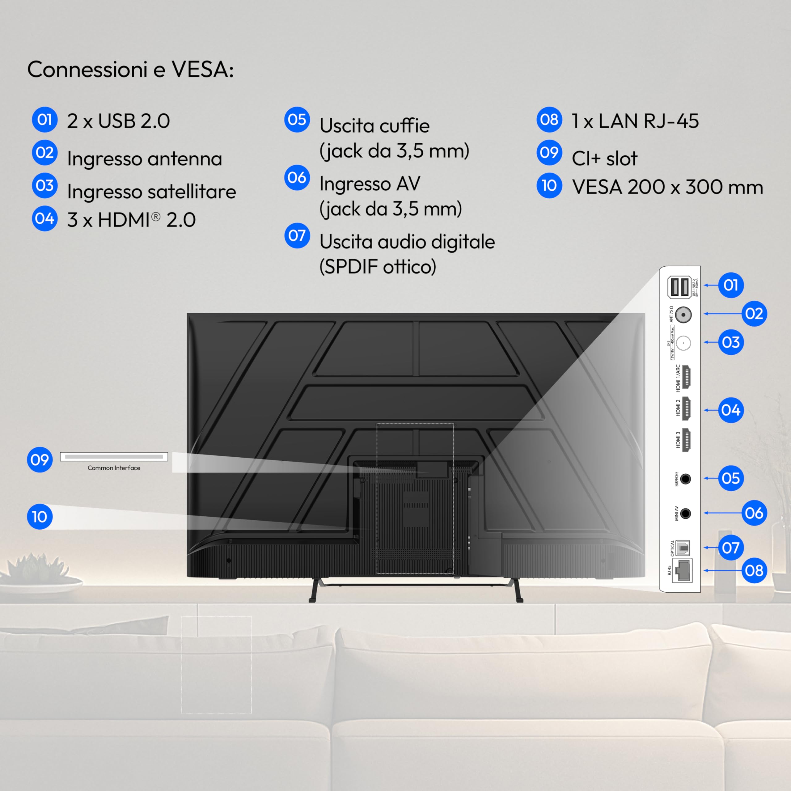 MEDION MD843602 Smart TV 43" QLED 4K Dolby Vision Atmos