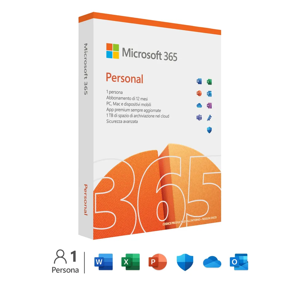 Microsoft 365 Personal abbonamento 12 mesi 1 persona 1TB cloud