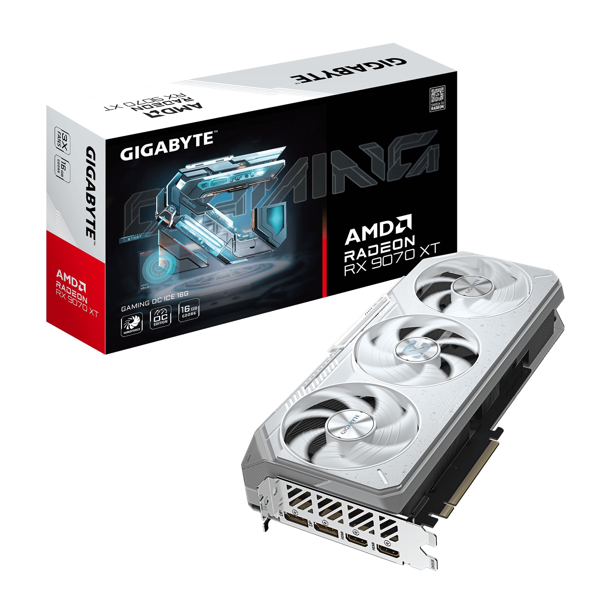 GIGABYTE GAMING RX 9070 XT GAMING OC ICE scheda video 16GB