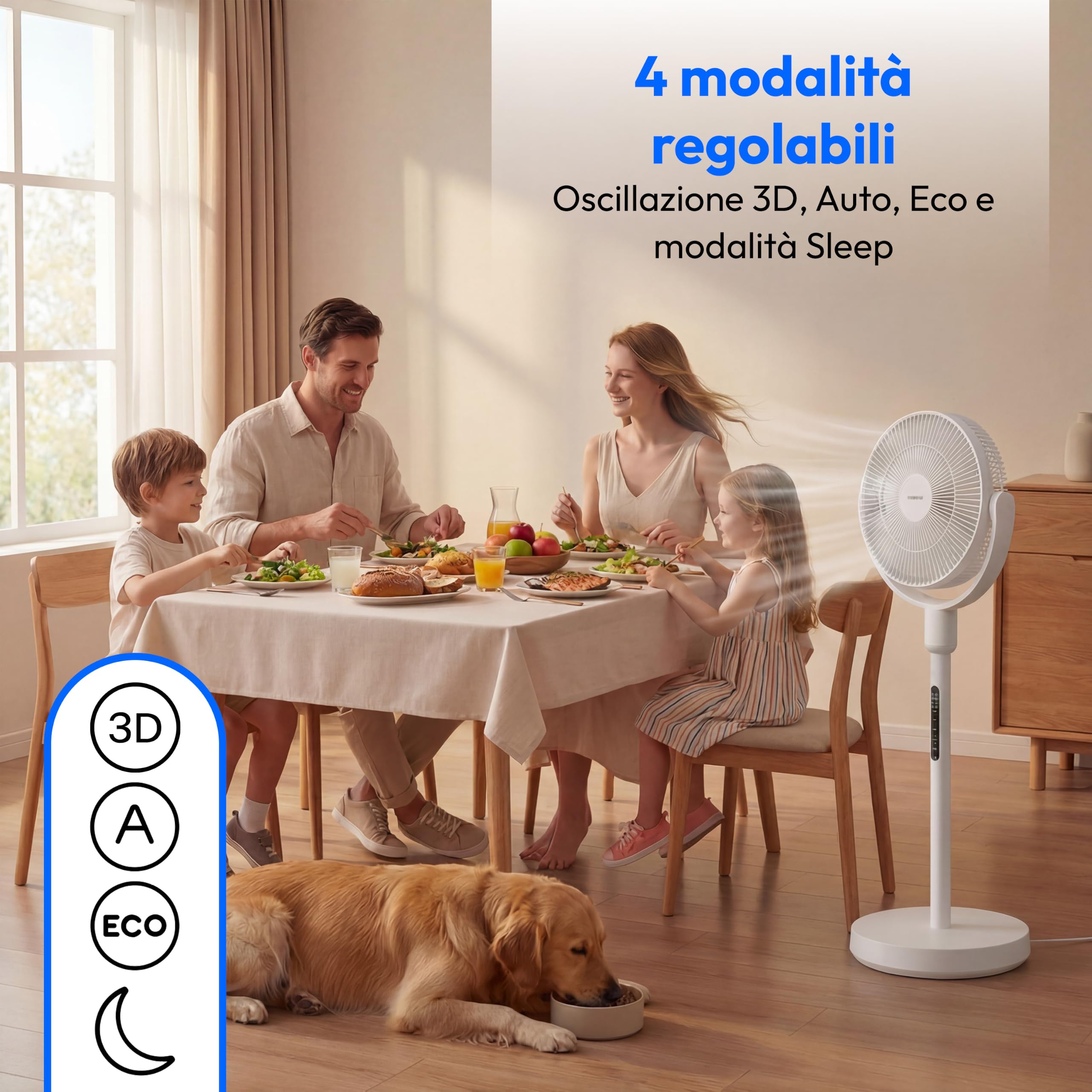 MEDION MD100144 ventilatore piantana 24W batteria telecomando app